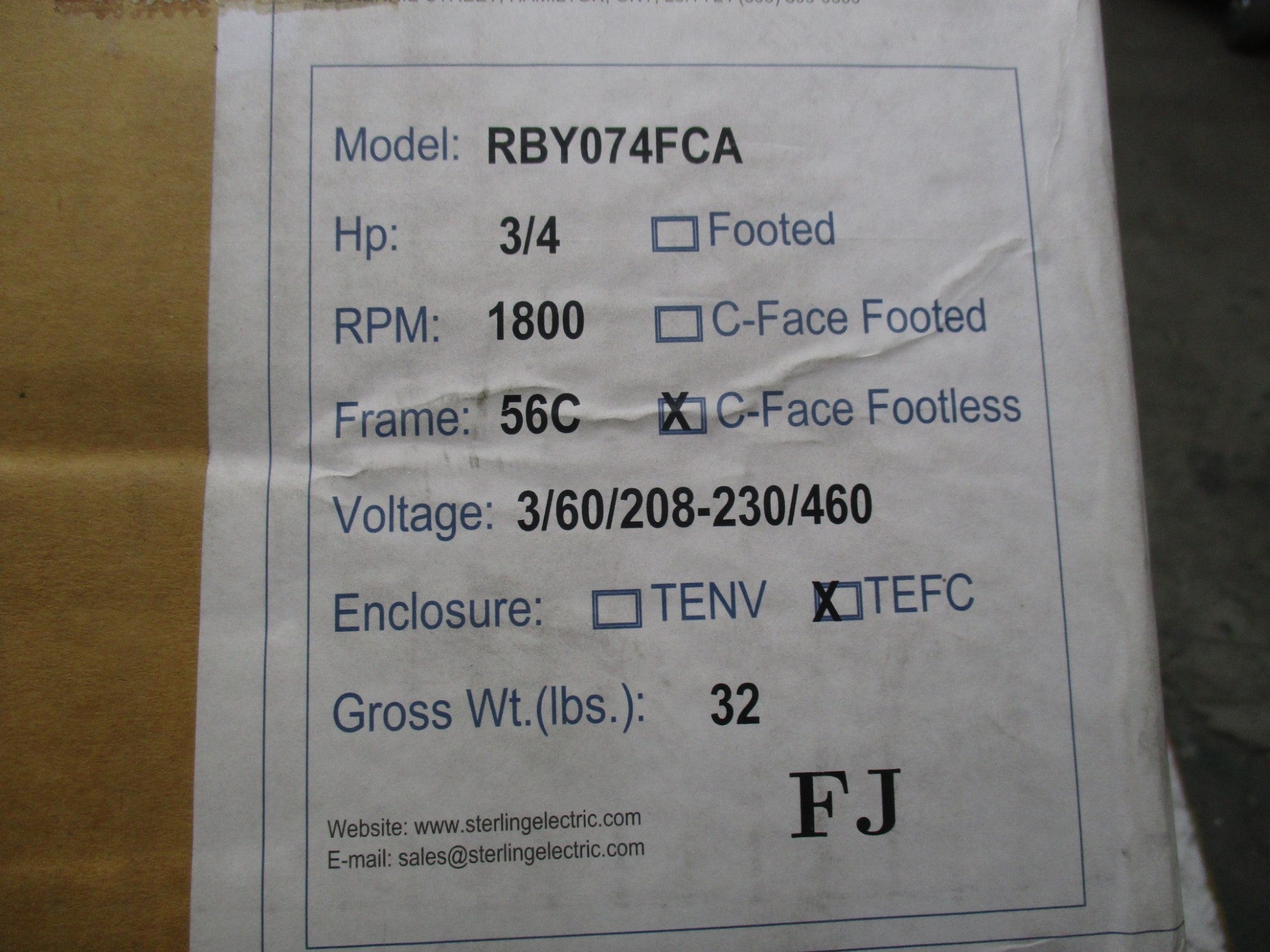 STERLING RBY074FCA NSMP