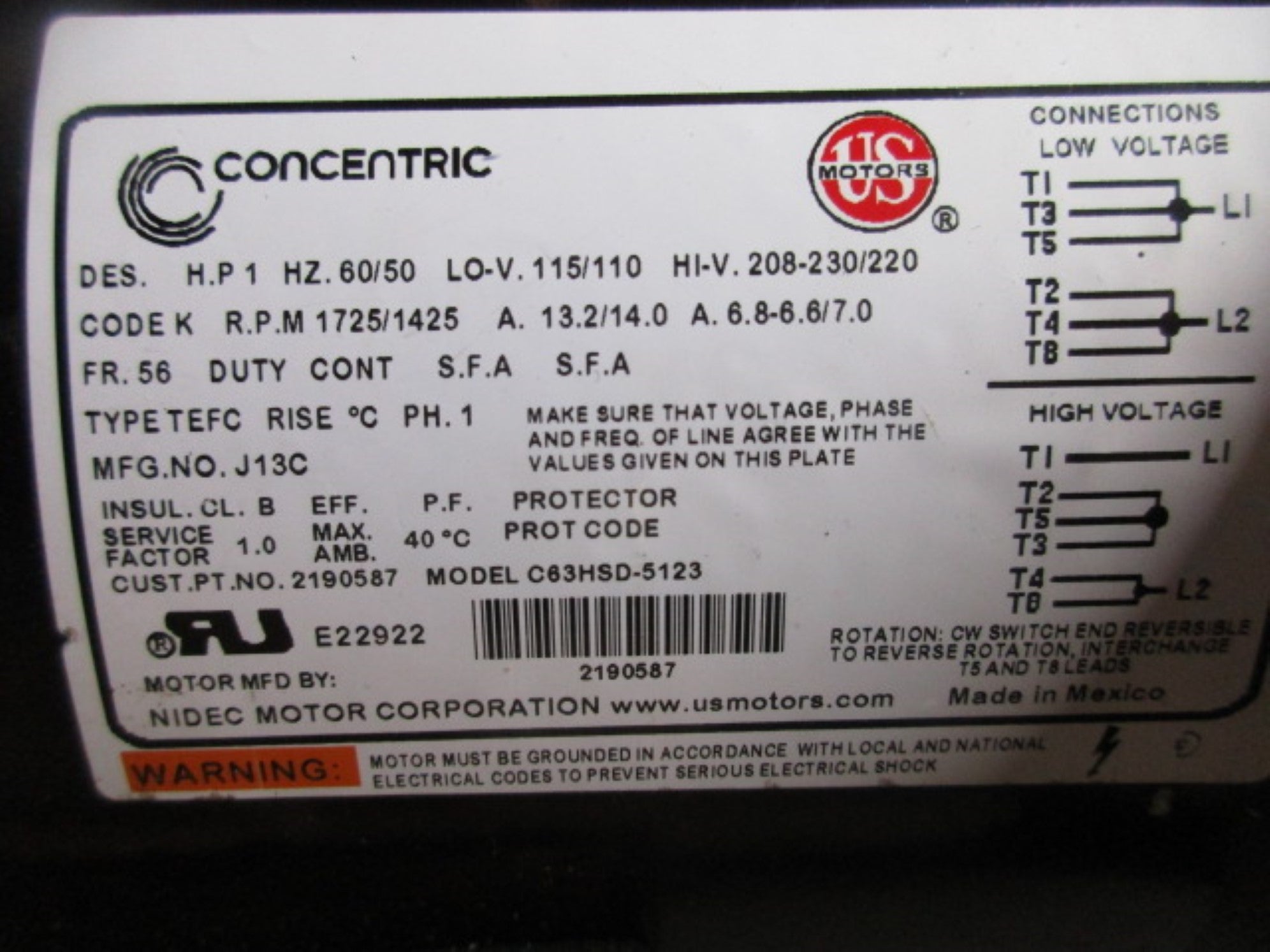 CONCENTRIC 4F679A NSMP