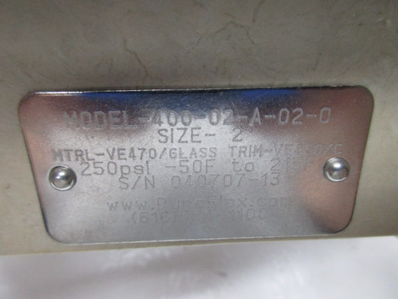 PUREFLEX 400-02-A-02-0 BALL VALVE SIZE 2 * NEW NO BOX *