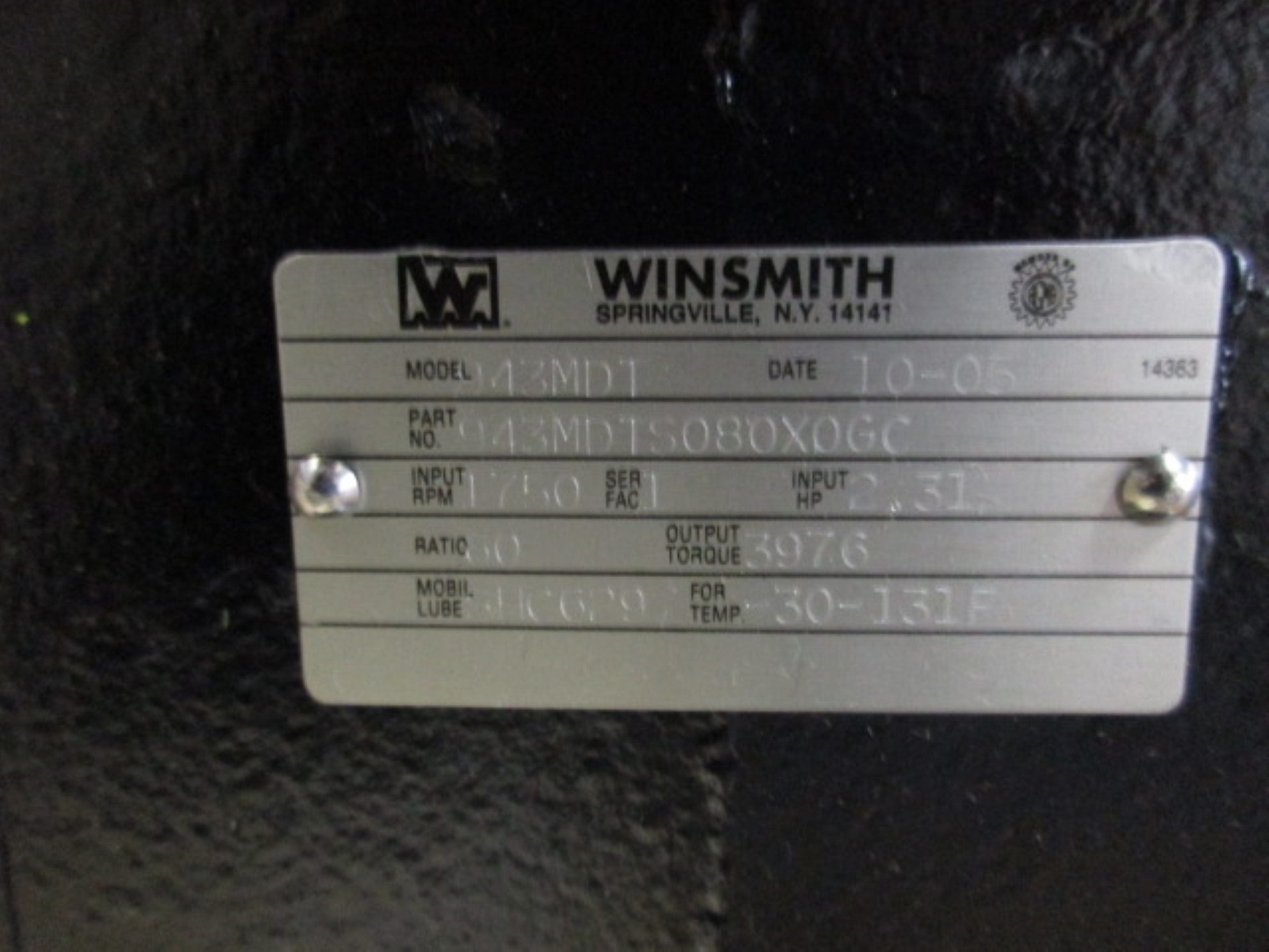 WINSMITH 943MDTS080X0GC NSMP