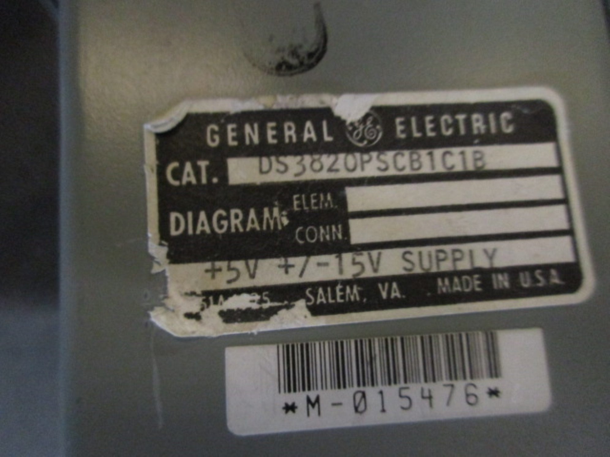 GENERAL ELECTRIC DS3820PSCB1C1B REMAN