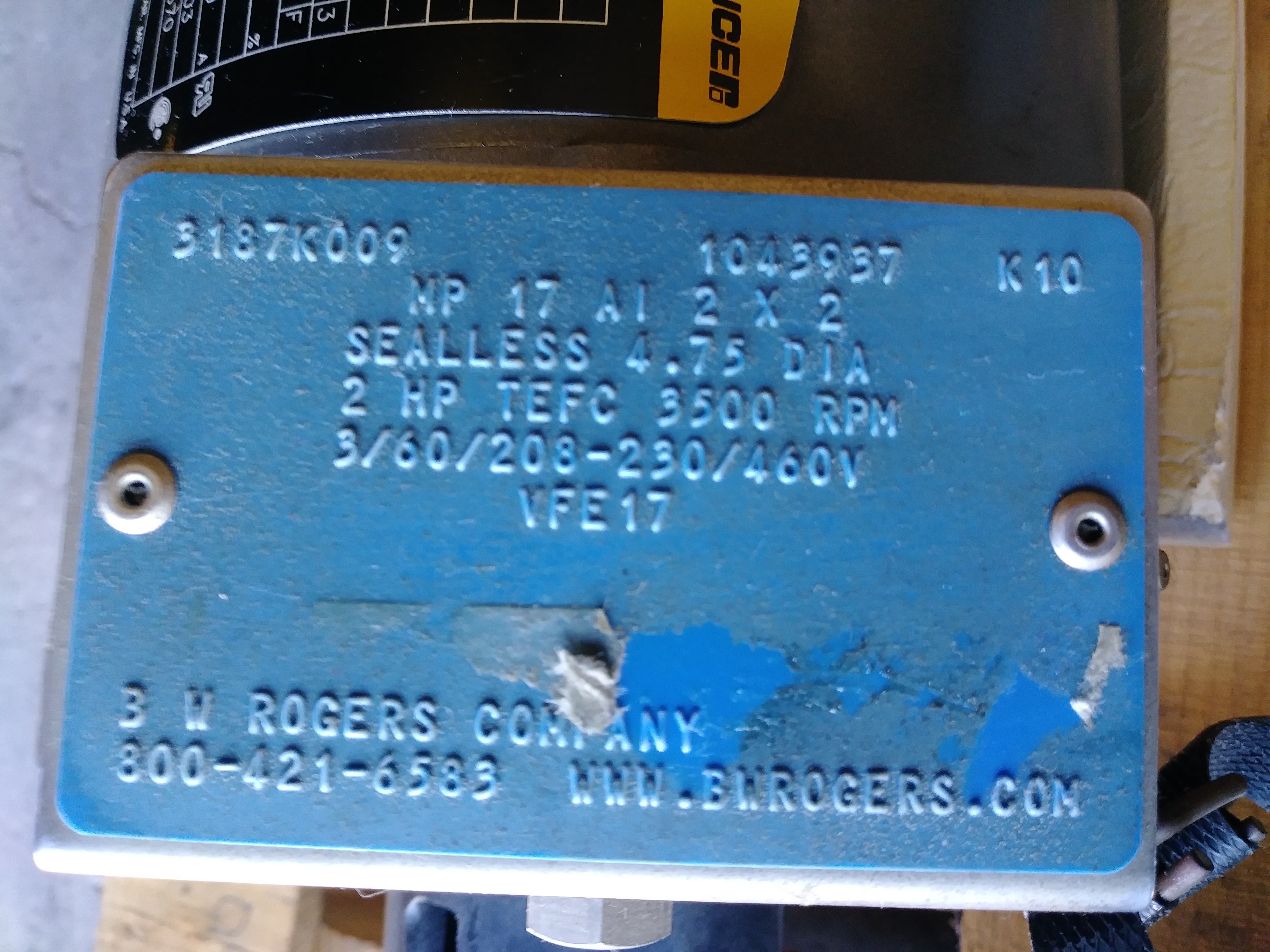 BW ROGERS 3187K009 NSMP
