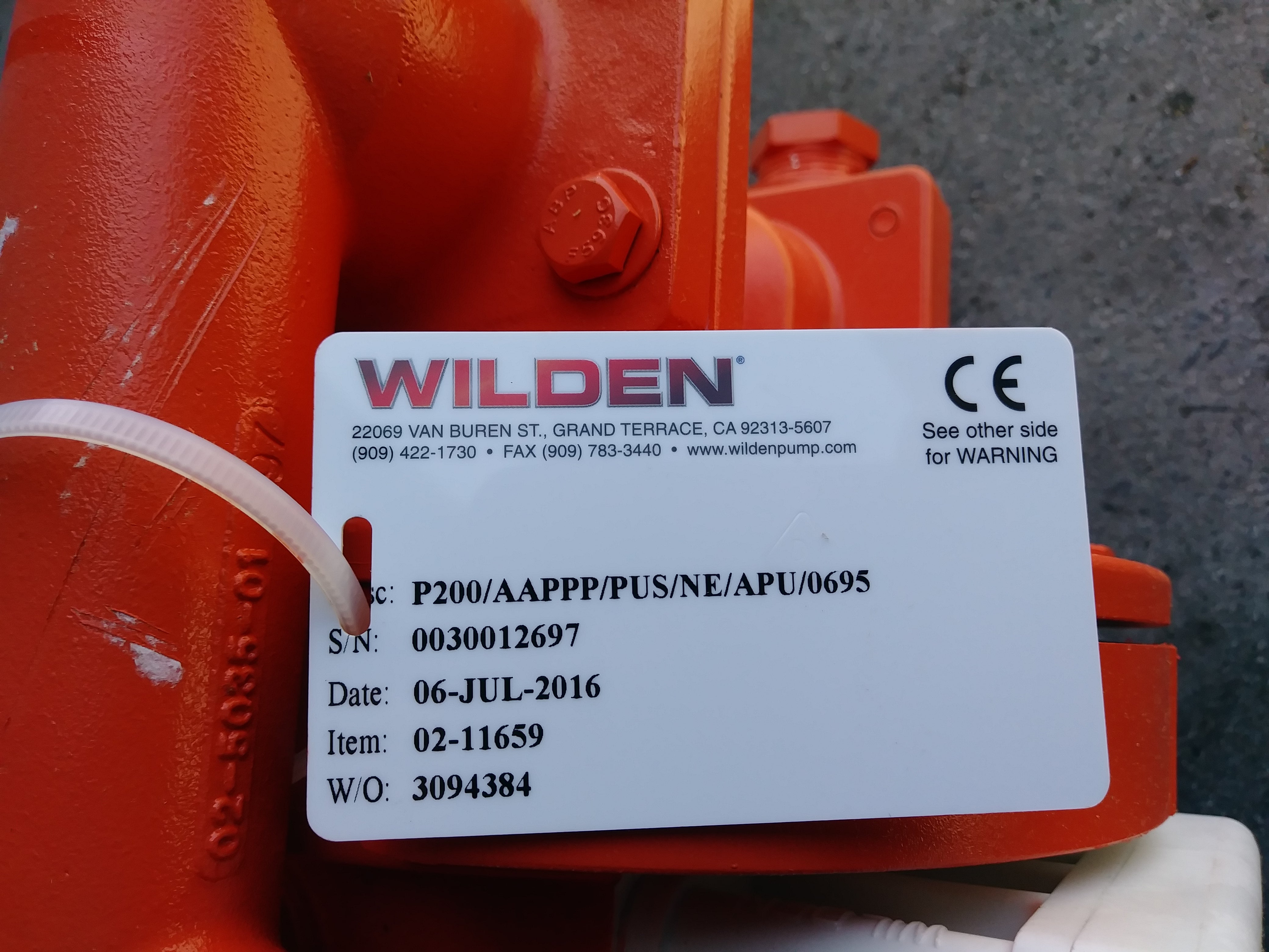 WILDEN P200/AAPPP/PUS/NE/APU/0695 NSMP