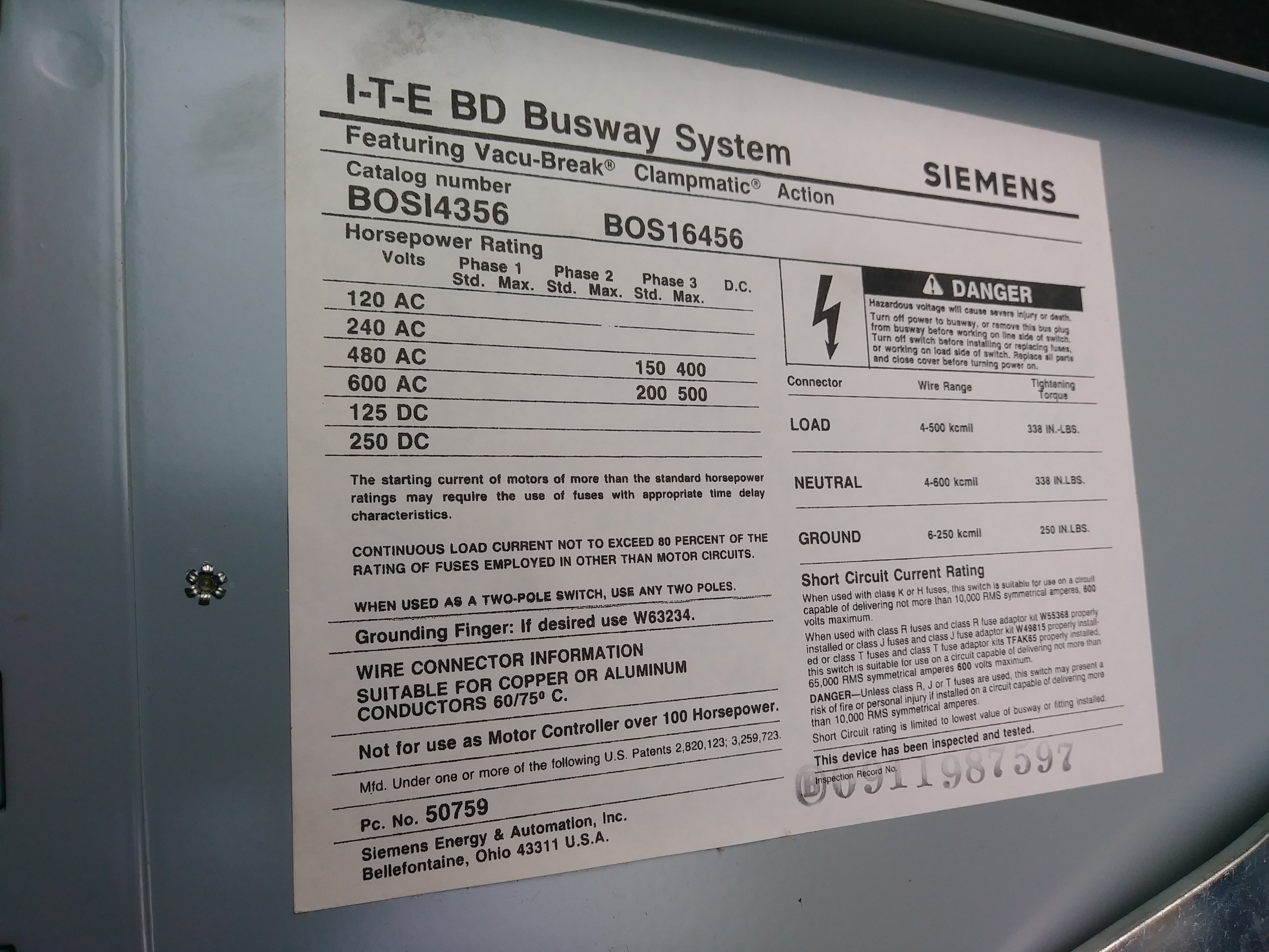 ITE BOS14356 NSNP