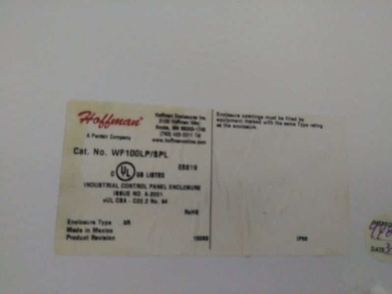 HOFFMAN WF100LP/SLP NSNP