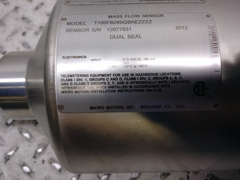 MICROMOTION T100F624SQBAEZZZZ NSNP