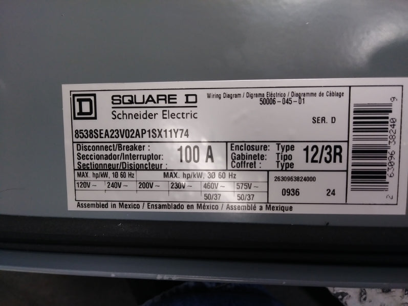 SQUARE D 8538SEA23V02A91SX11Y74 NSMP