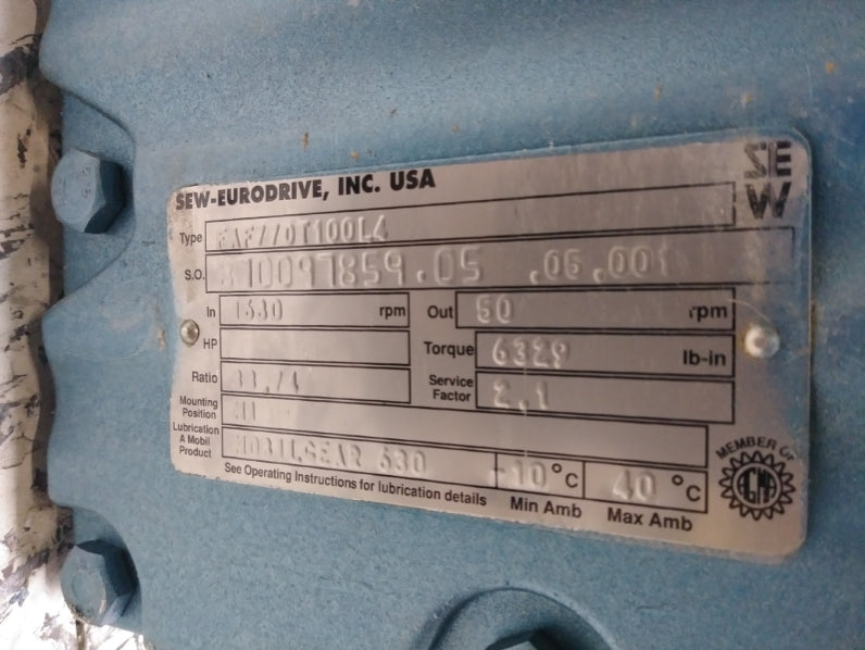 SEW EURODRIVE FAF770T100L4 NSMP