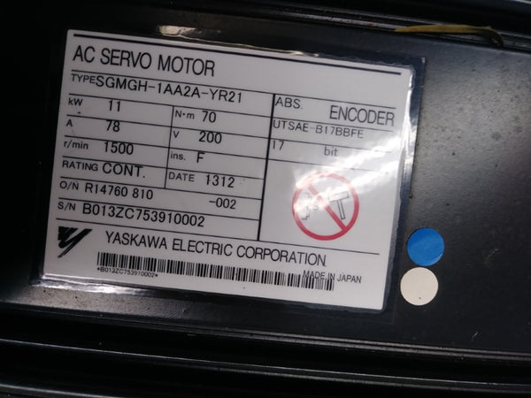 YASKAWA SGMGH-1AA2A-YR21 NSNP