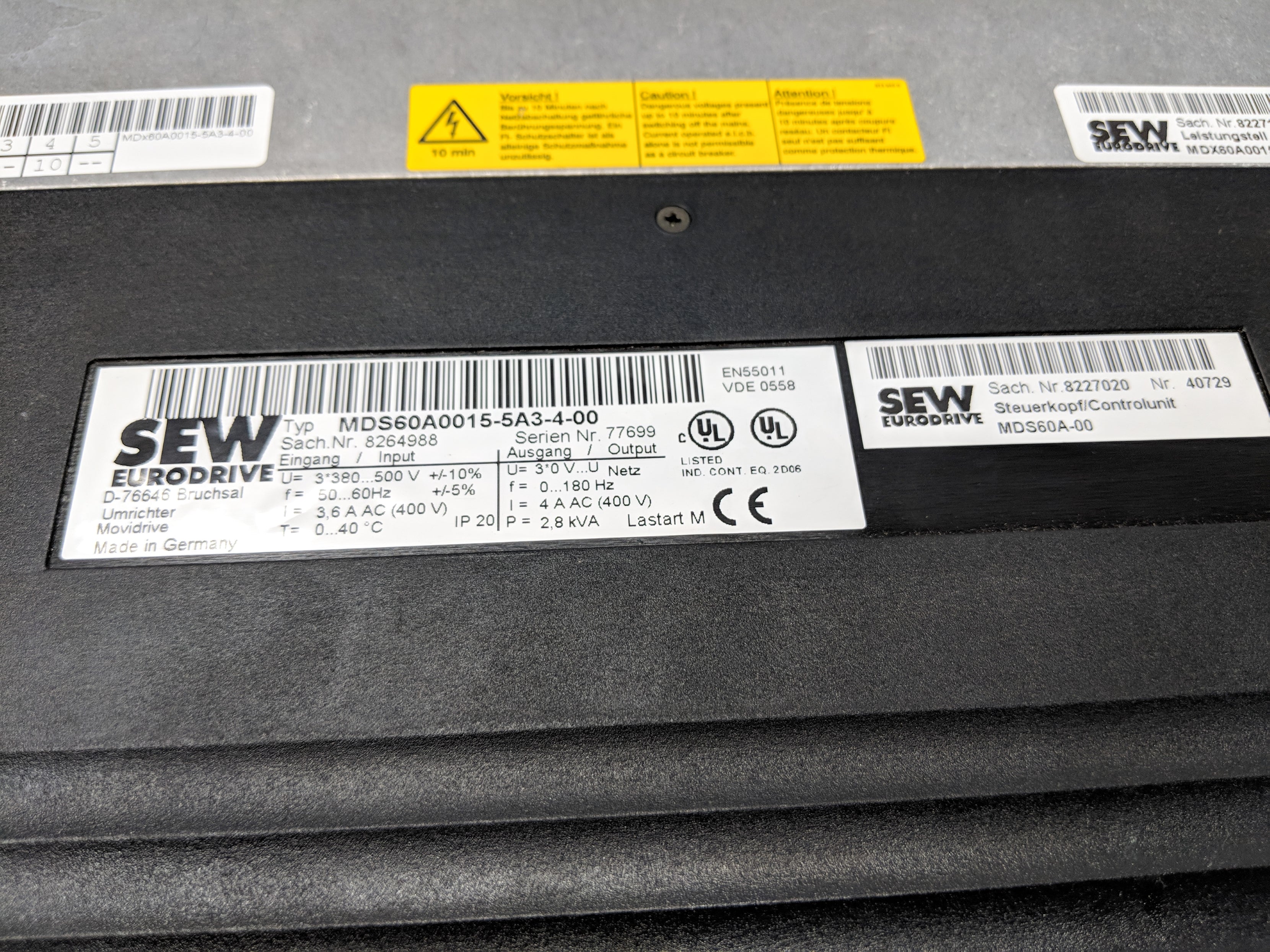 SEW MDS60A0015-5A3-4-00 (AS PICTURED) UNMP