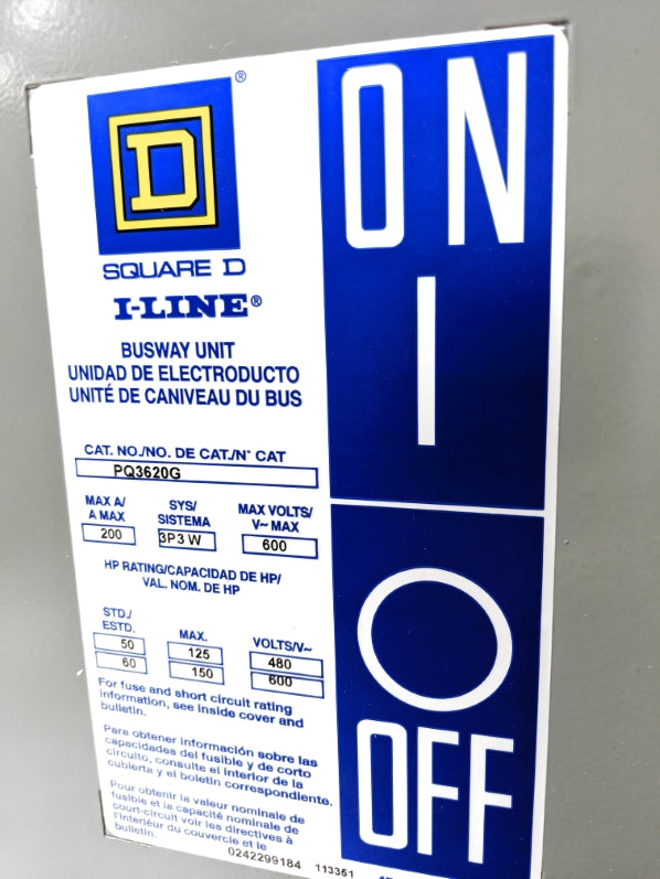 SQUARE D PQ-3620G NSMP