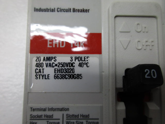CUTLER HAMMER EHD3020 CIRCUIT BREAKER *NEW IN BOX*