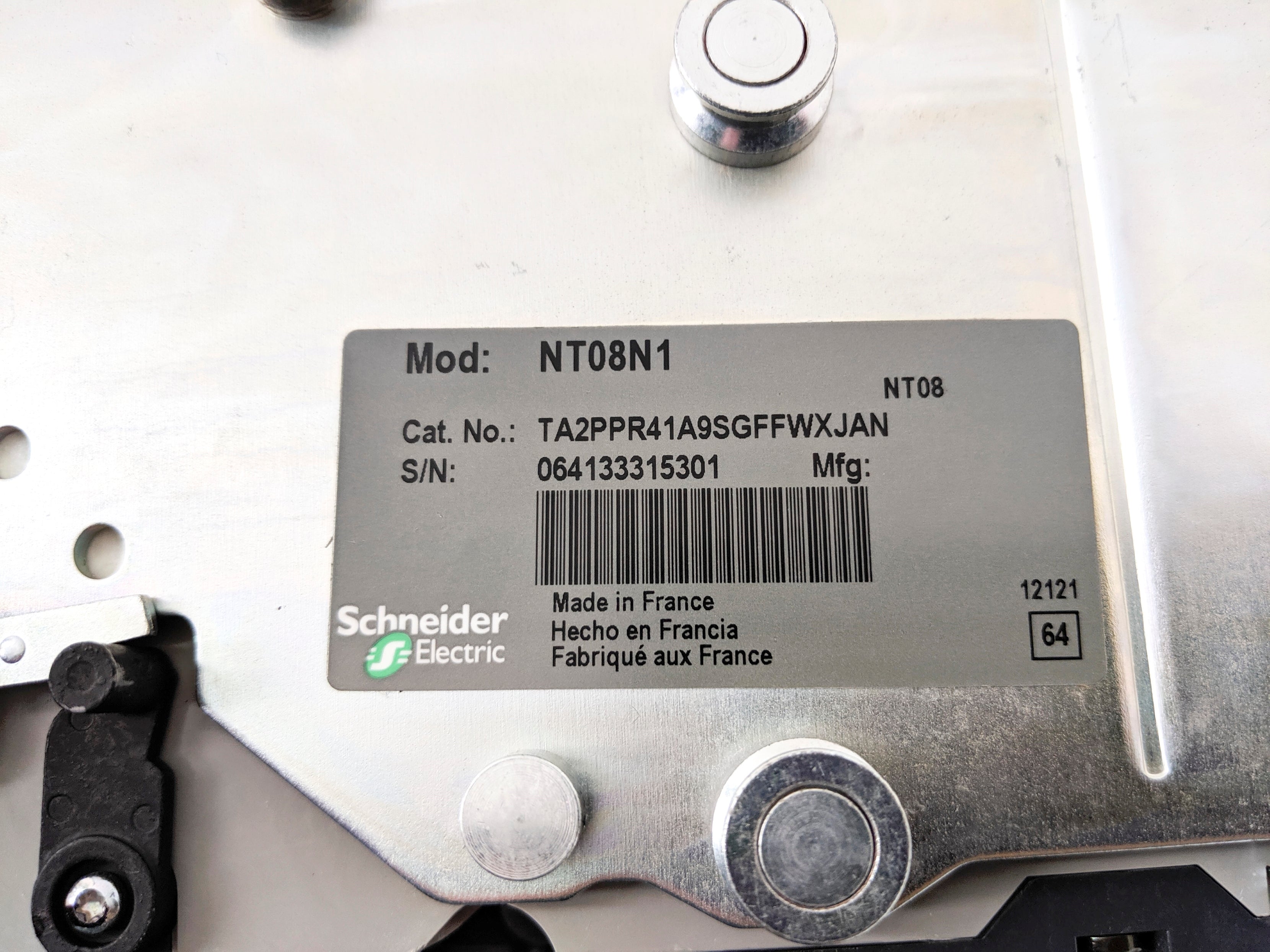SQUARE D MASTERPACT NT08N1 TA2PPR41A9SGFFWXJAN NSMP
