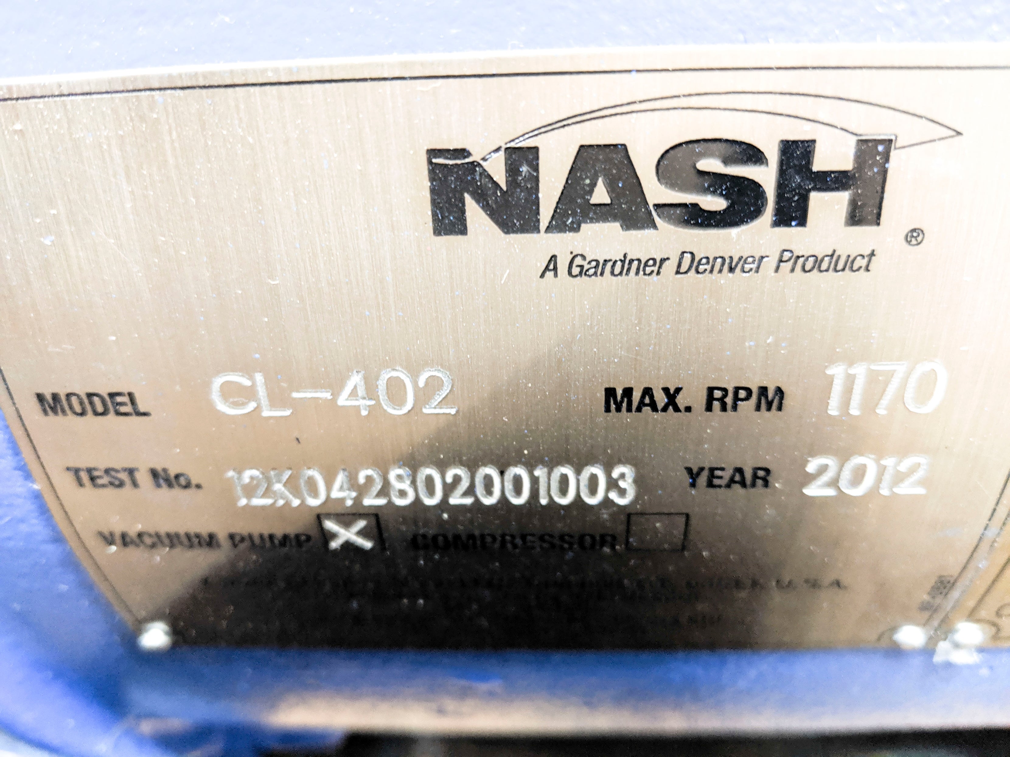 NASH GARDNER-DENVER CL-402 NSMP