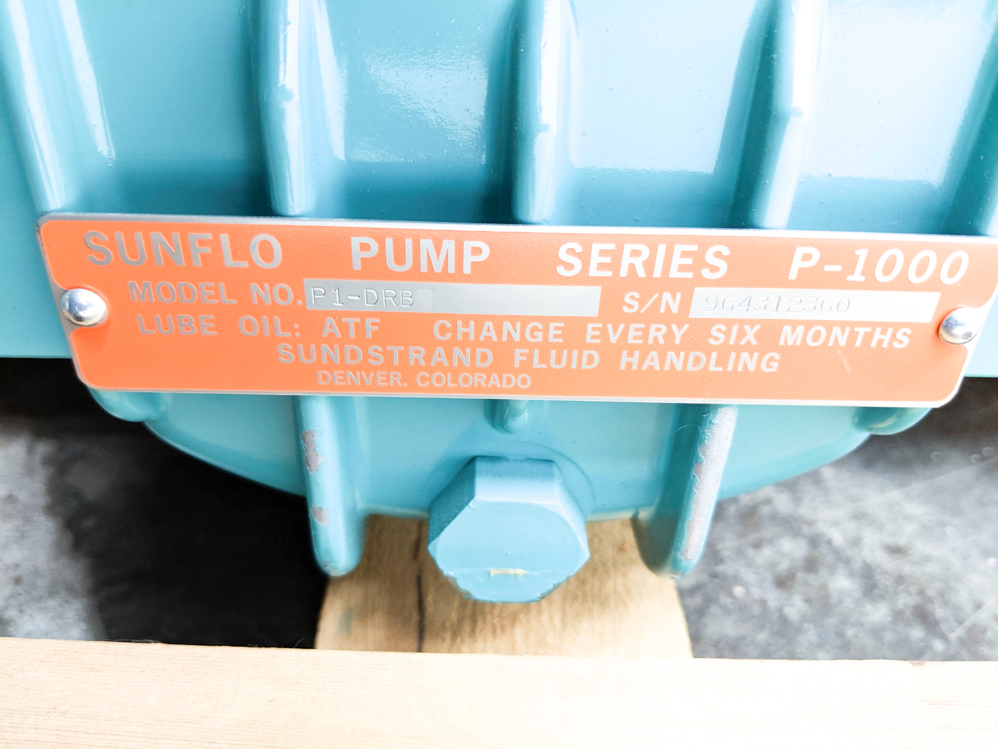SUNFLO P1DRB SUNDSTRAND P-1000 NSNP