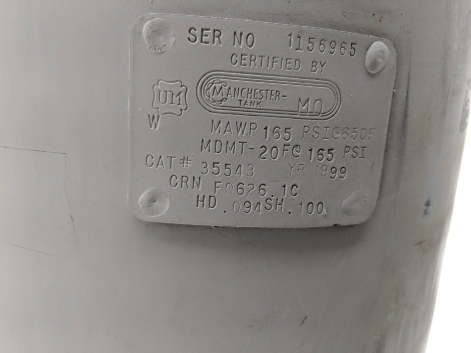 MANCHESTER TANK 35543 165PSI NSNP