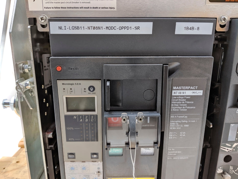 SQUARE D MASTERPACT NT08N1 TA2ASR43C9SXFXWXJAN REMAN