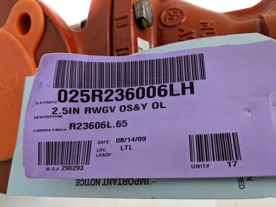 MUELLER 025R236006LH 200PSI NSNP