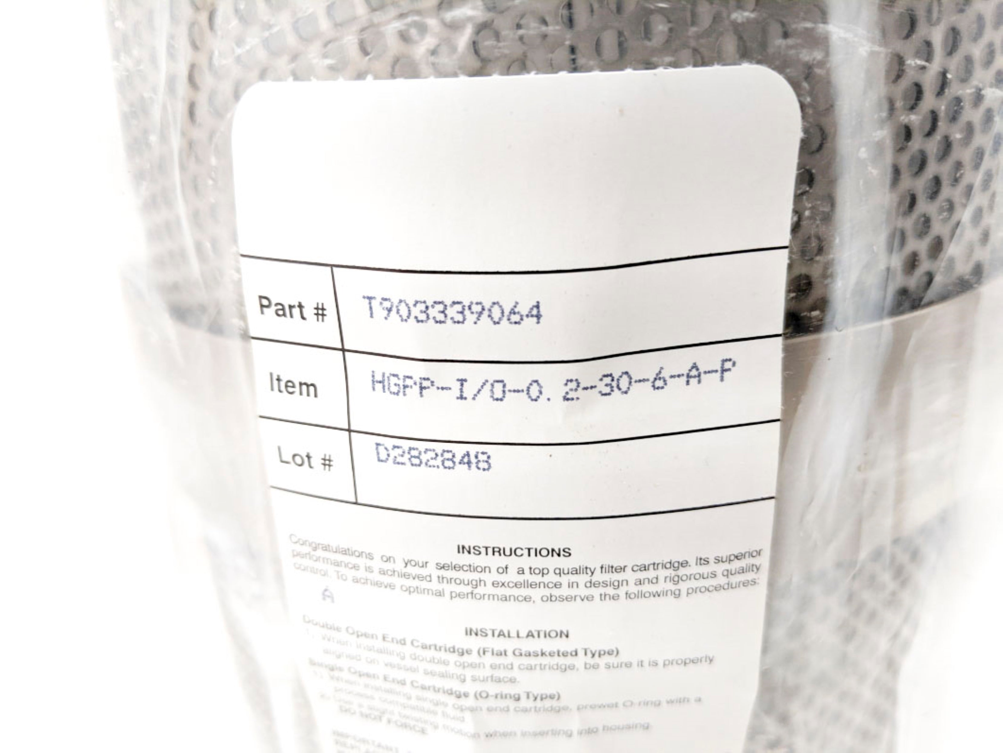 US FILTER T903339-064 HGPP-I/O-0.2-30-6-A-P NSMP