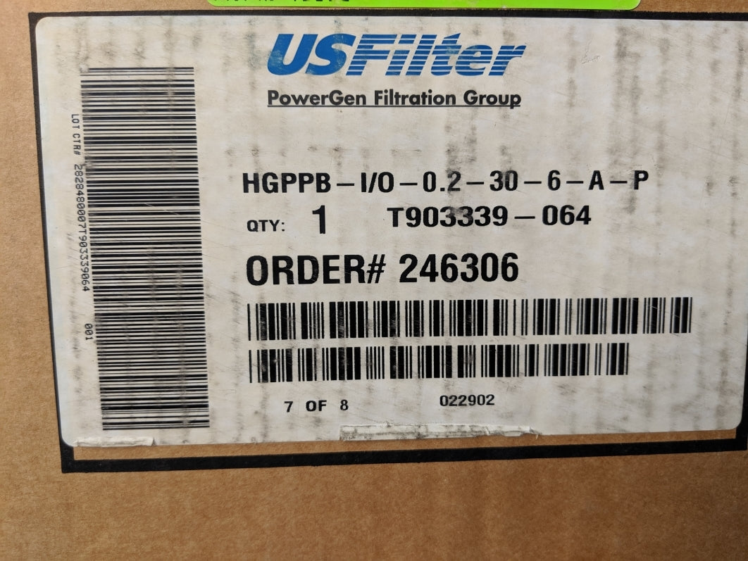 US FILTER T903339-064 HGPP-I/O-0.2-30-6-A-P NSMP