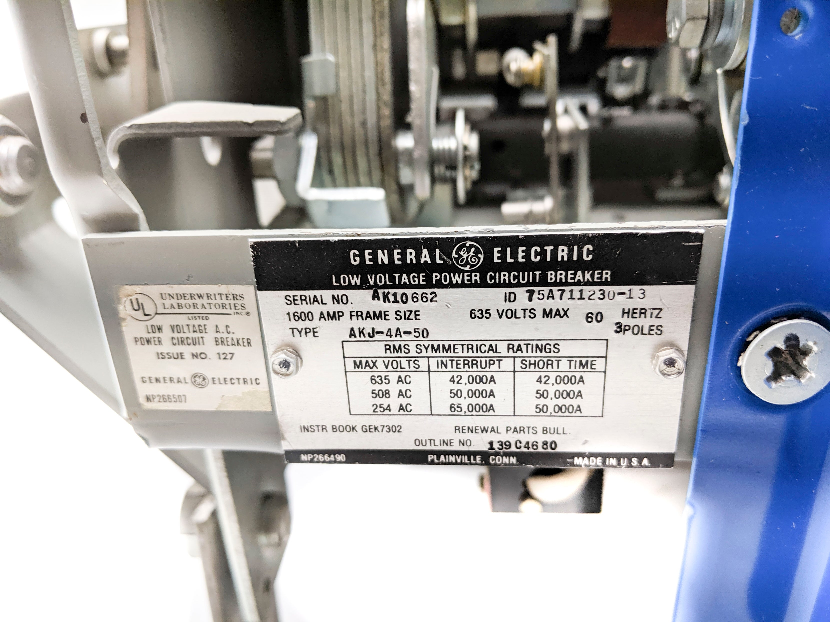 GENERAL ELECTRIC AKJ-4A-50 75A711230-13 MICROVERSA TRIP REMAN