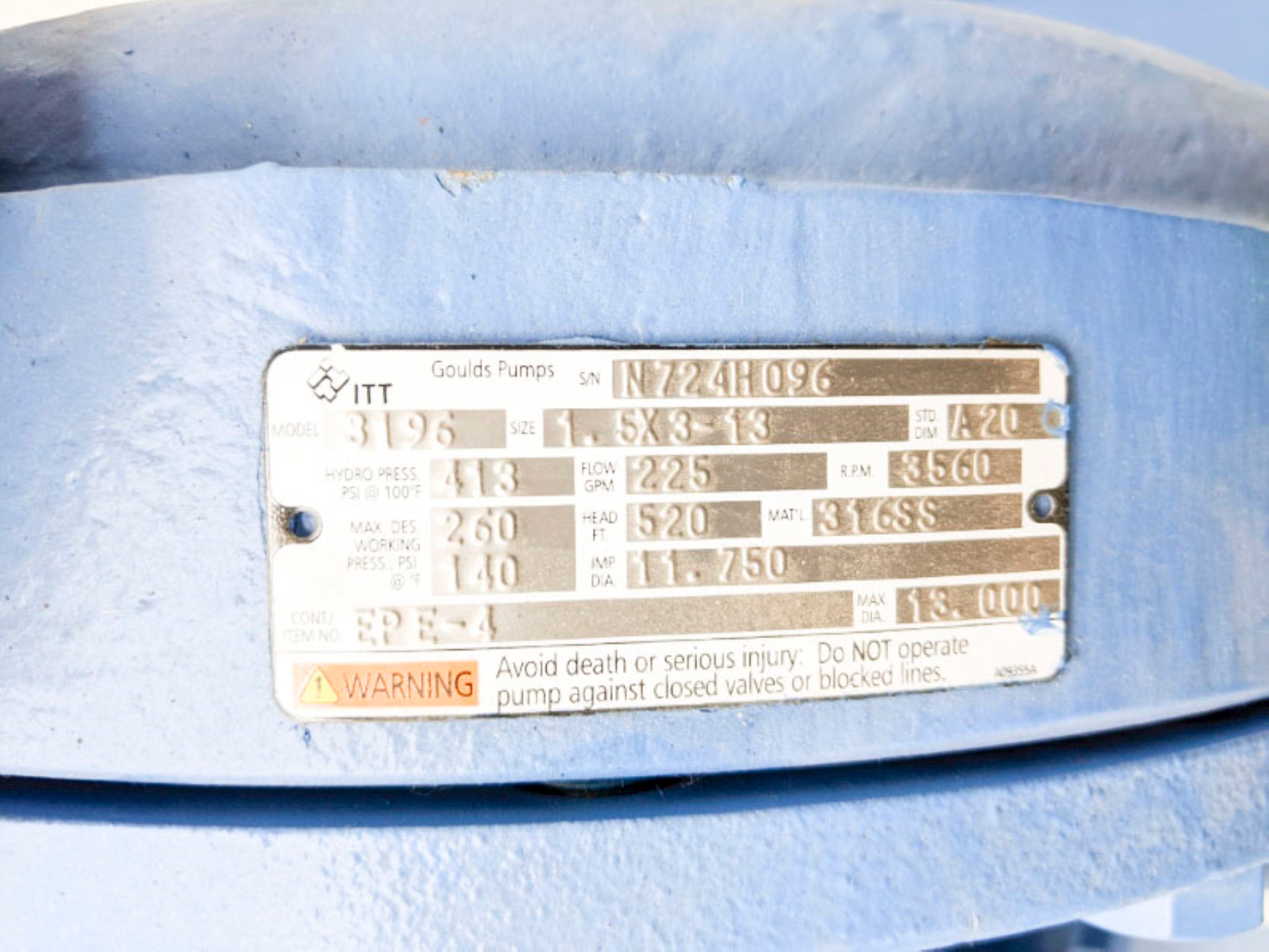 GOULDS 3196 MTI 1.5X3-13 NSMP