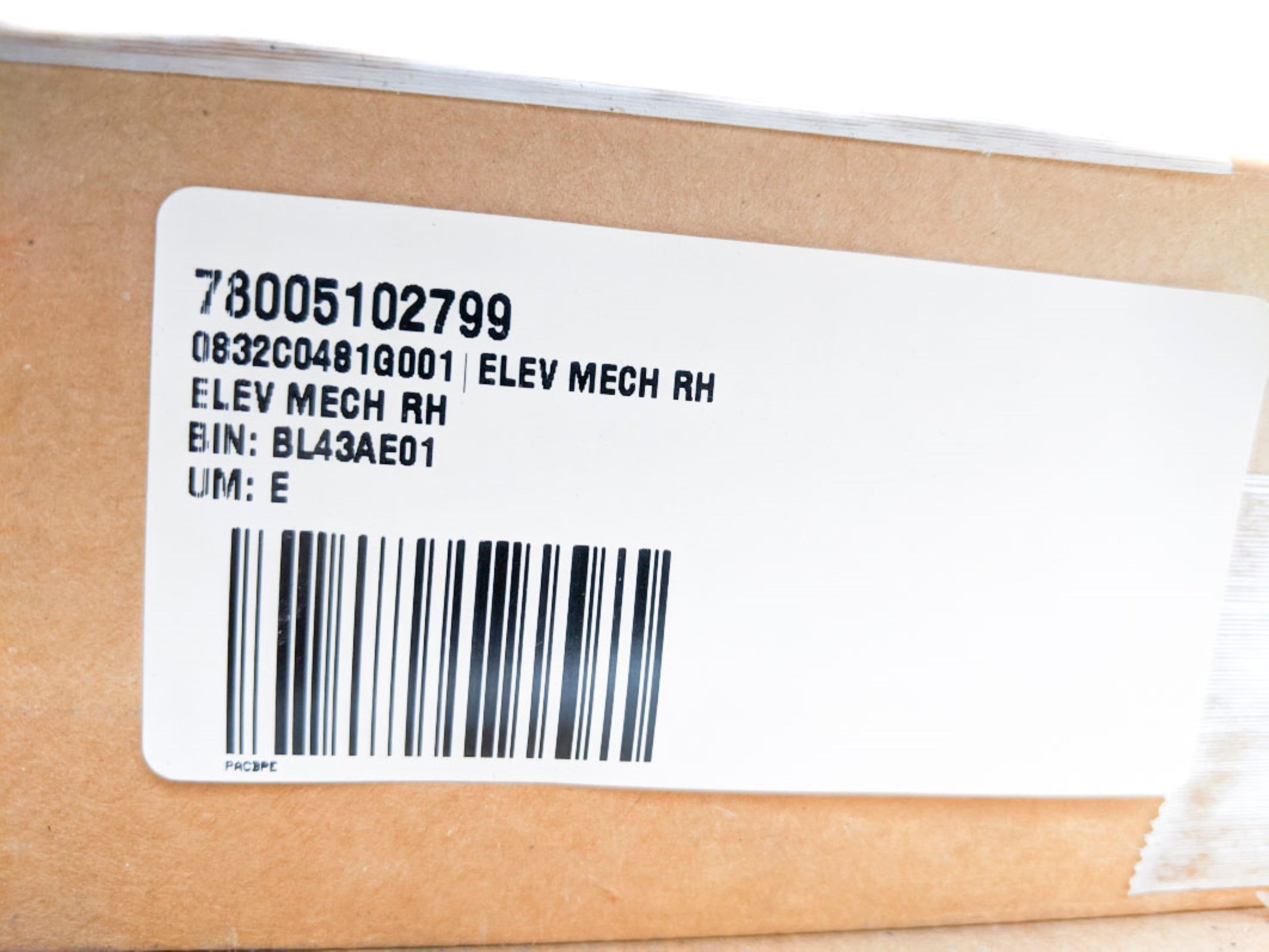 GENERAL ELECTRIC 0832C0481G001 NSMP