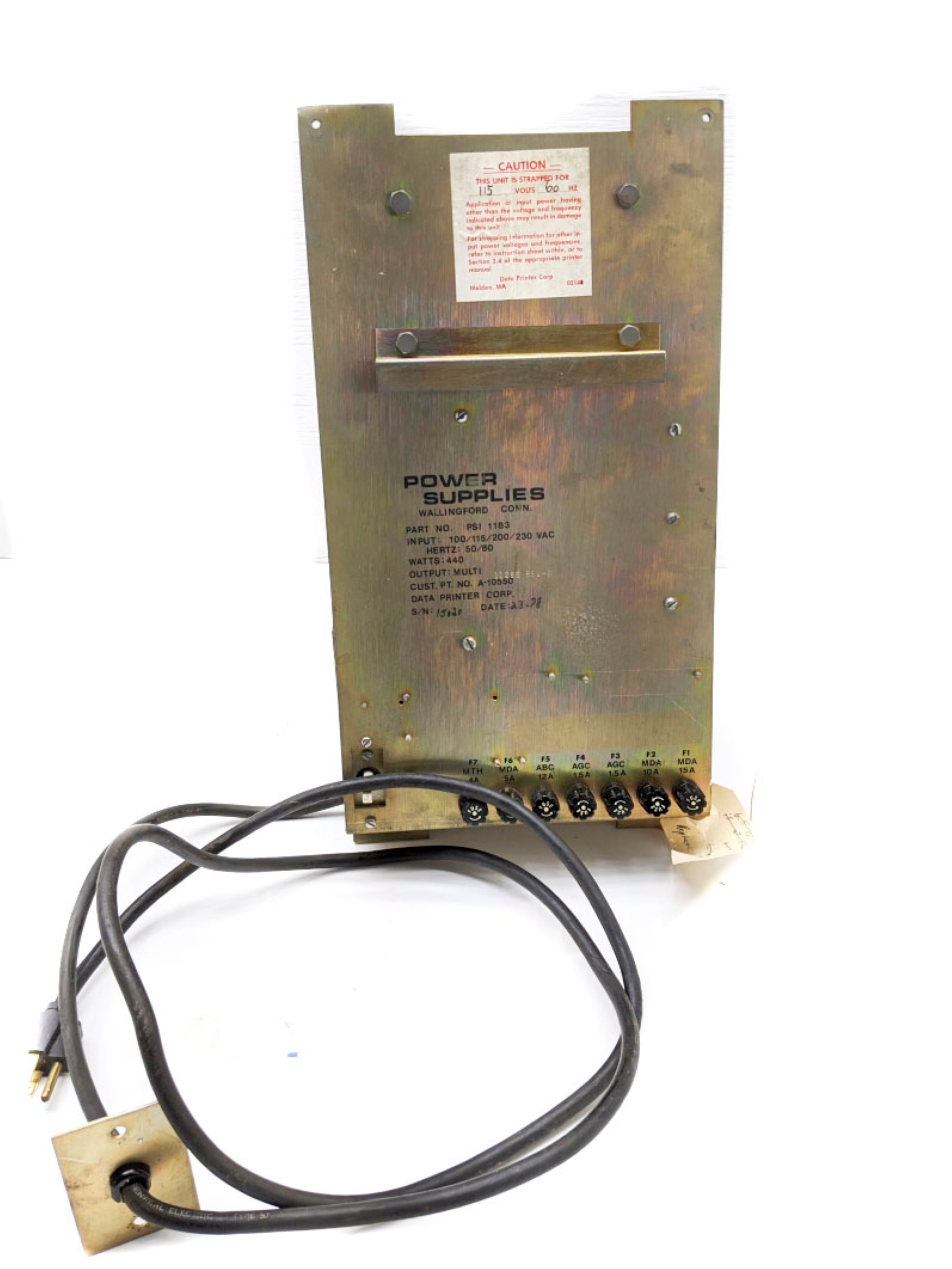 POWER SUPPLIES PSI 1183 UNMP