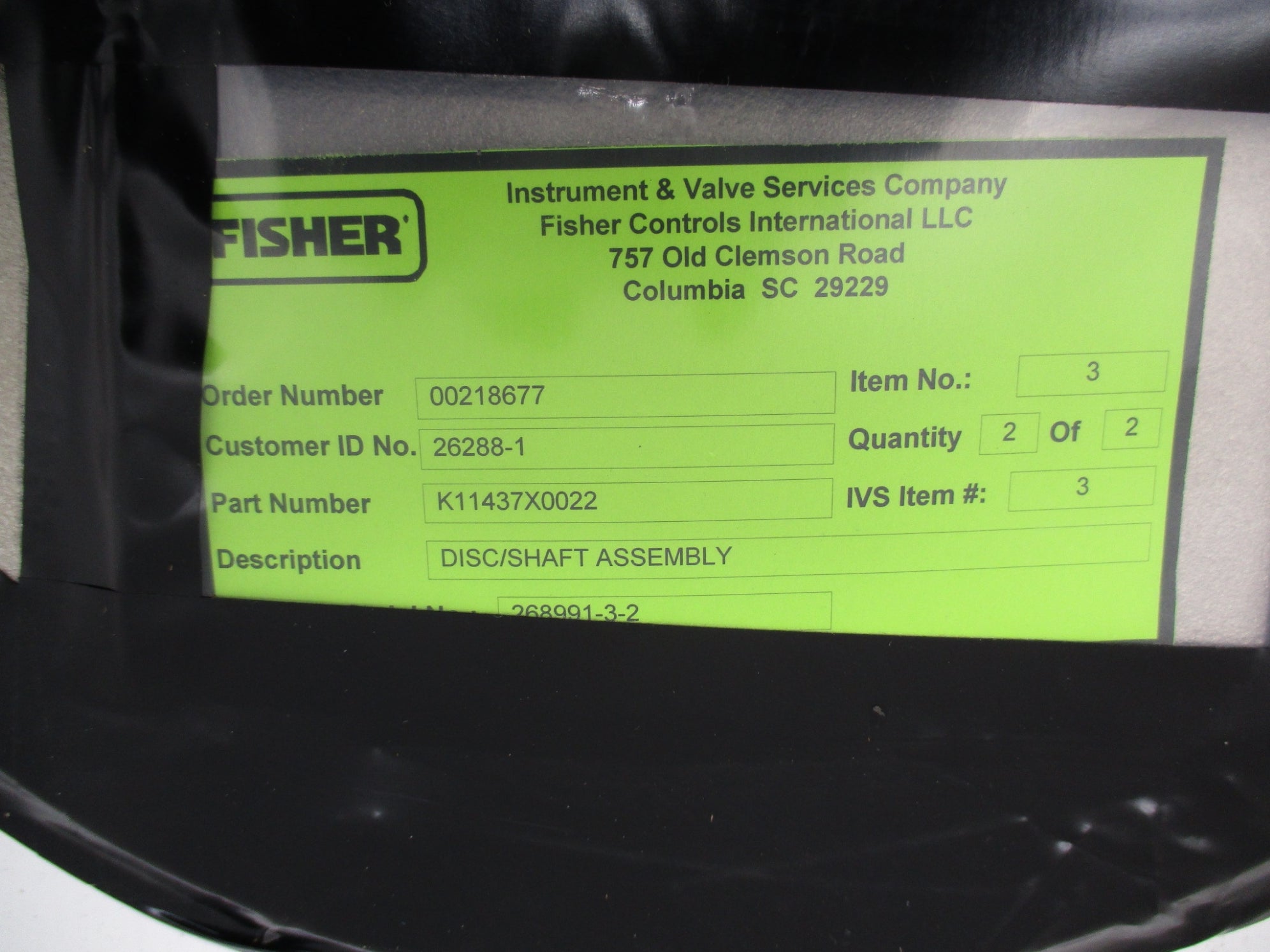 FISHER CONTROLS K11437X0022 NSNP