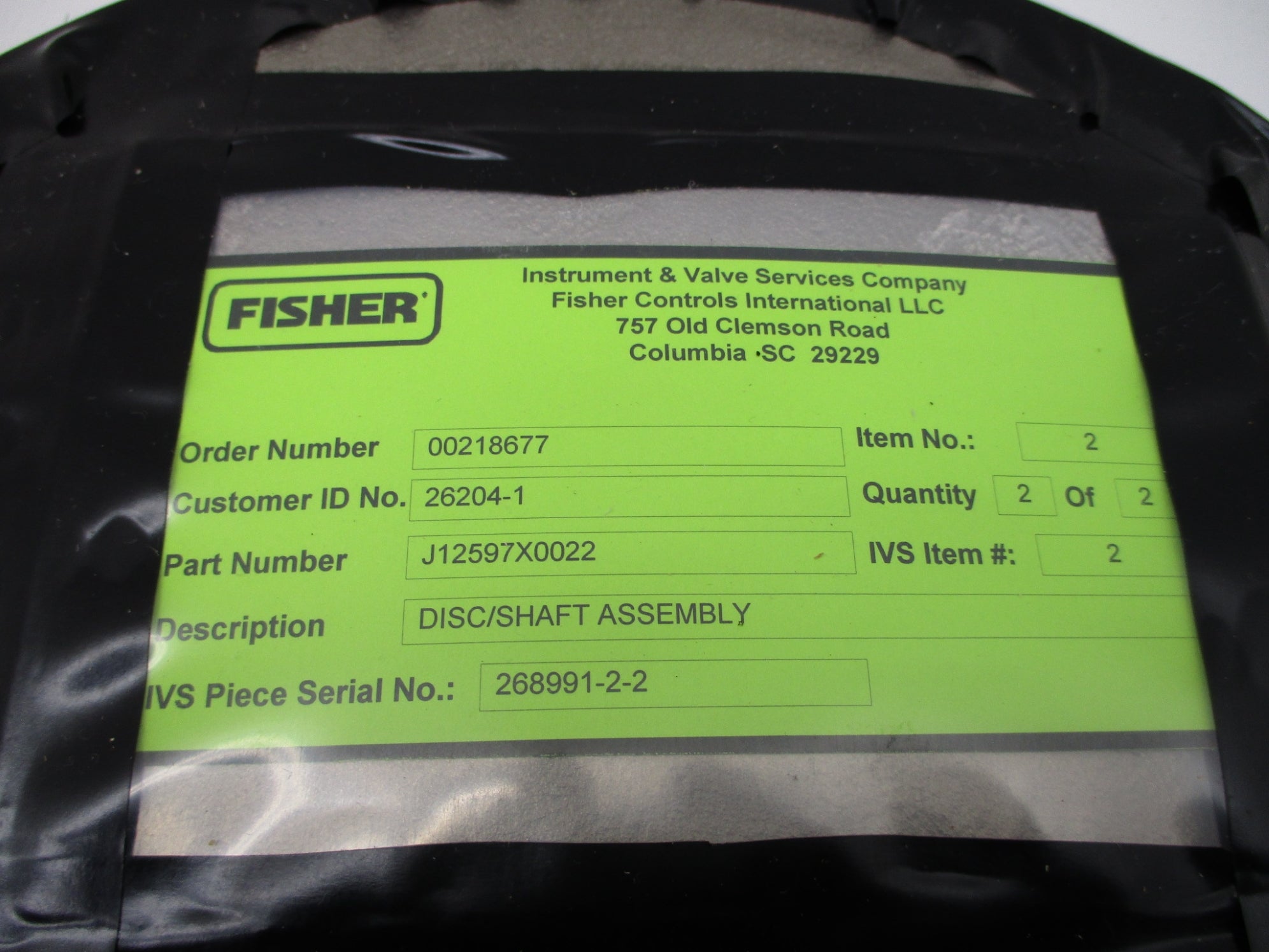 FISHER CONTROLS J12597X0022 NSNP