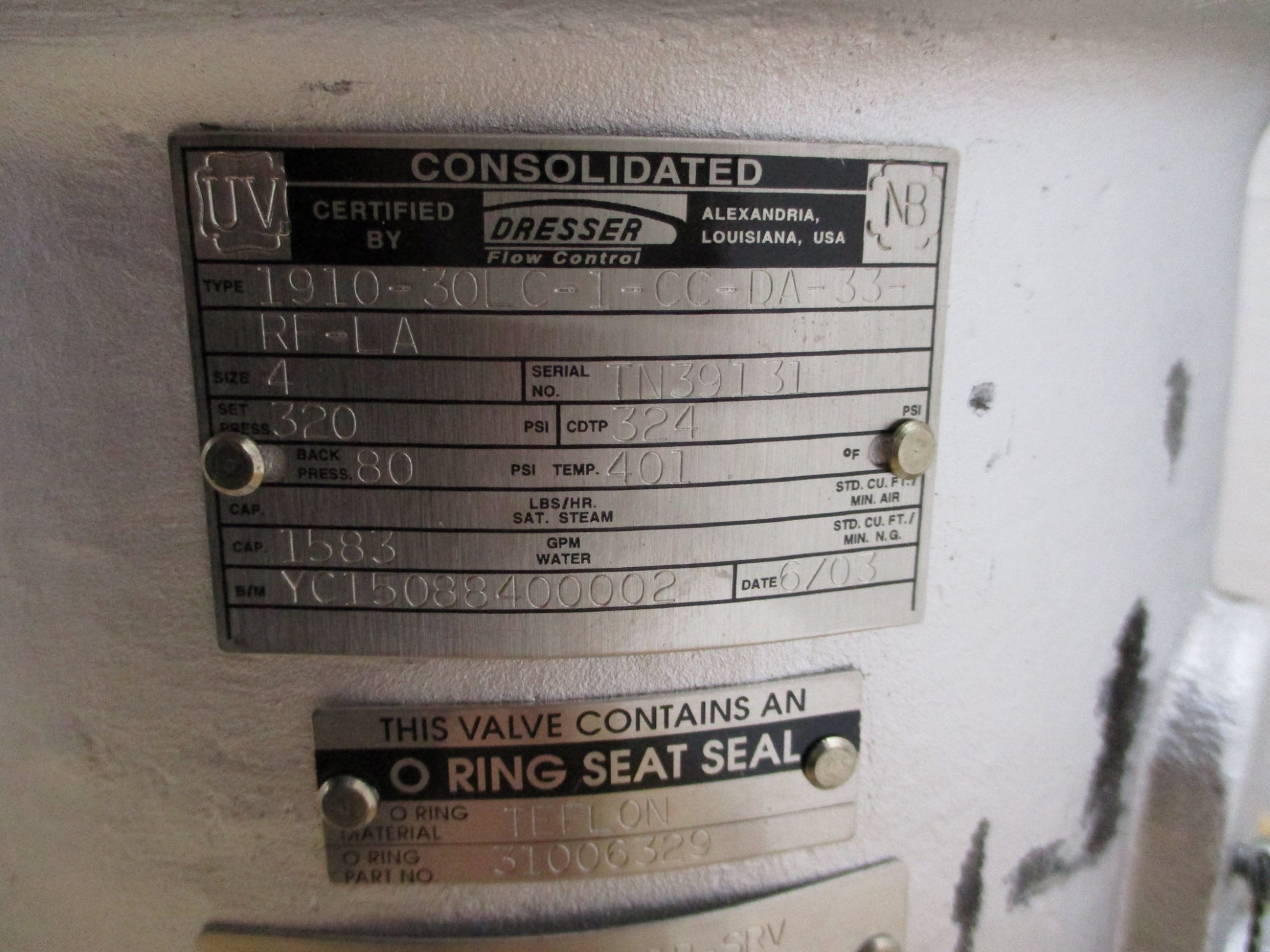 CONSOLIDATED DRESSER 1910-30LC-1-CC-DA-33-RF-LA NSMP