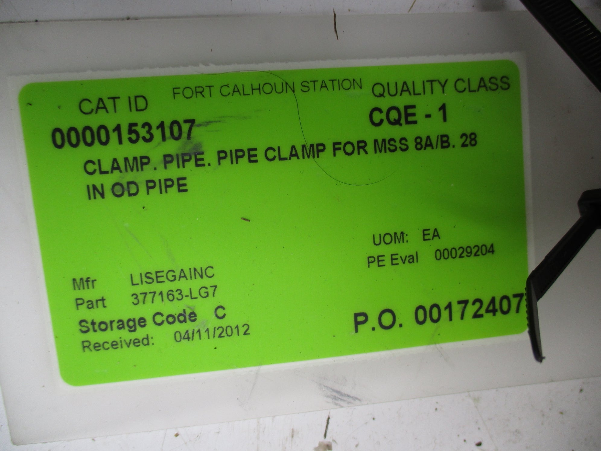 LISEGA 377163-LG7 PIPE CLAMP NSNP