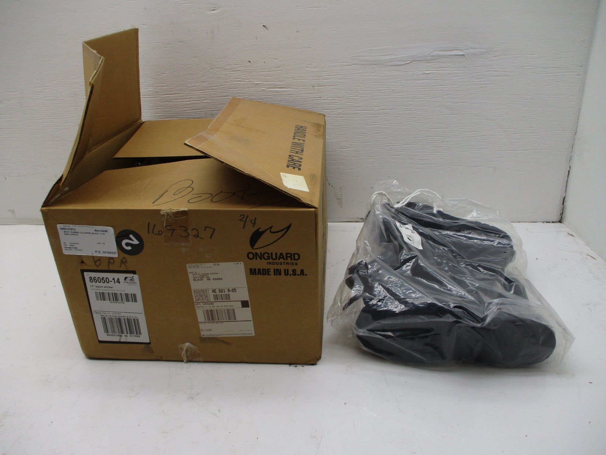 ONGUARD 17" BLACK SLICKER BOOT 86050-14 (PKG OF 6) NSMP