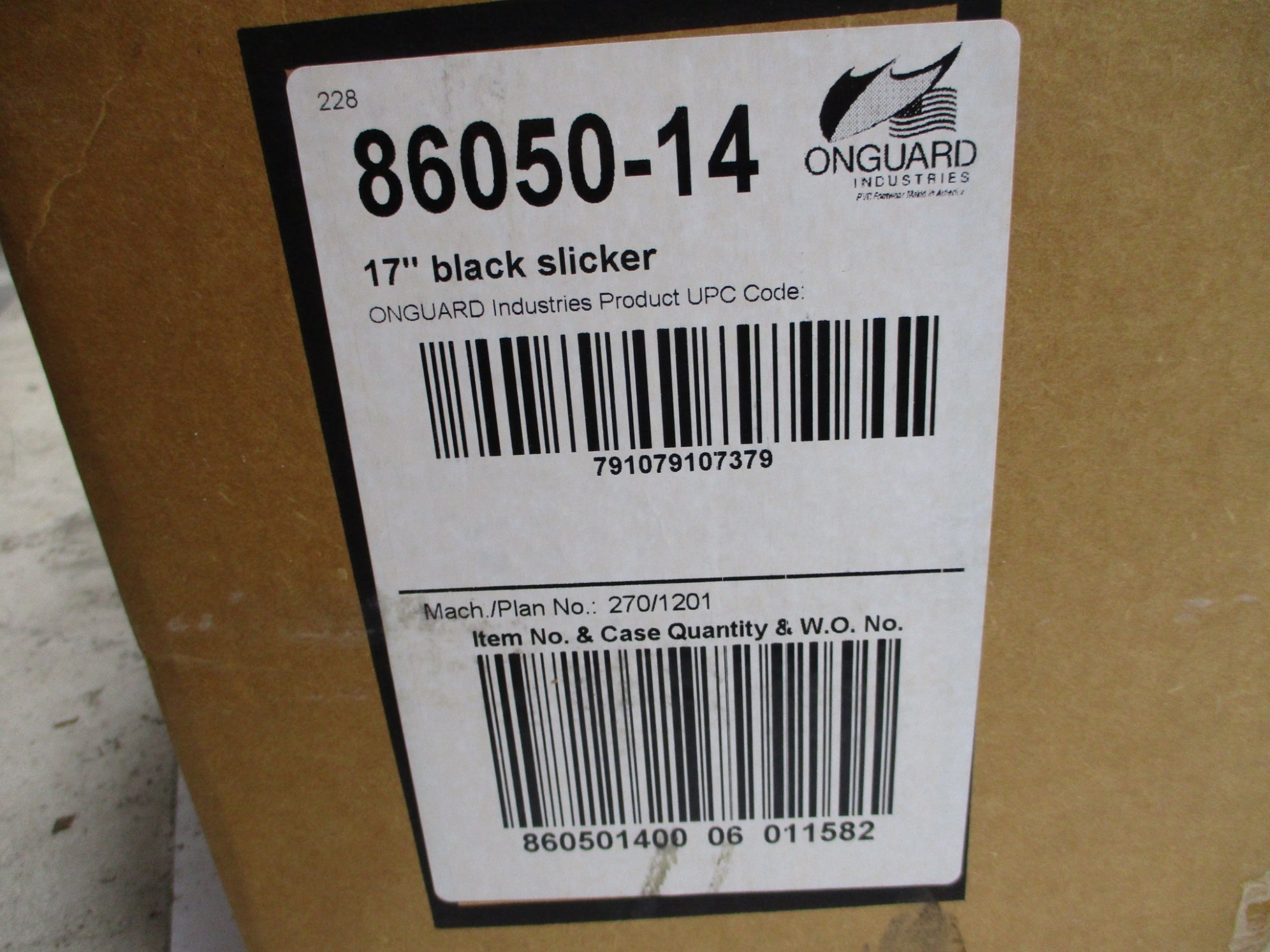 ONGUARD 17" BLACK SLICKER BOOT 86050-14 (PKG OF 6) NSMP