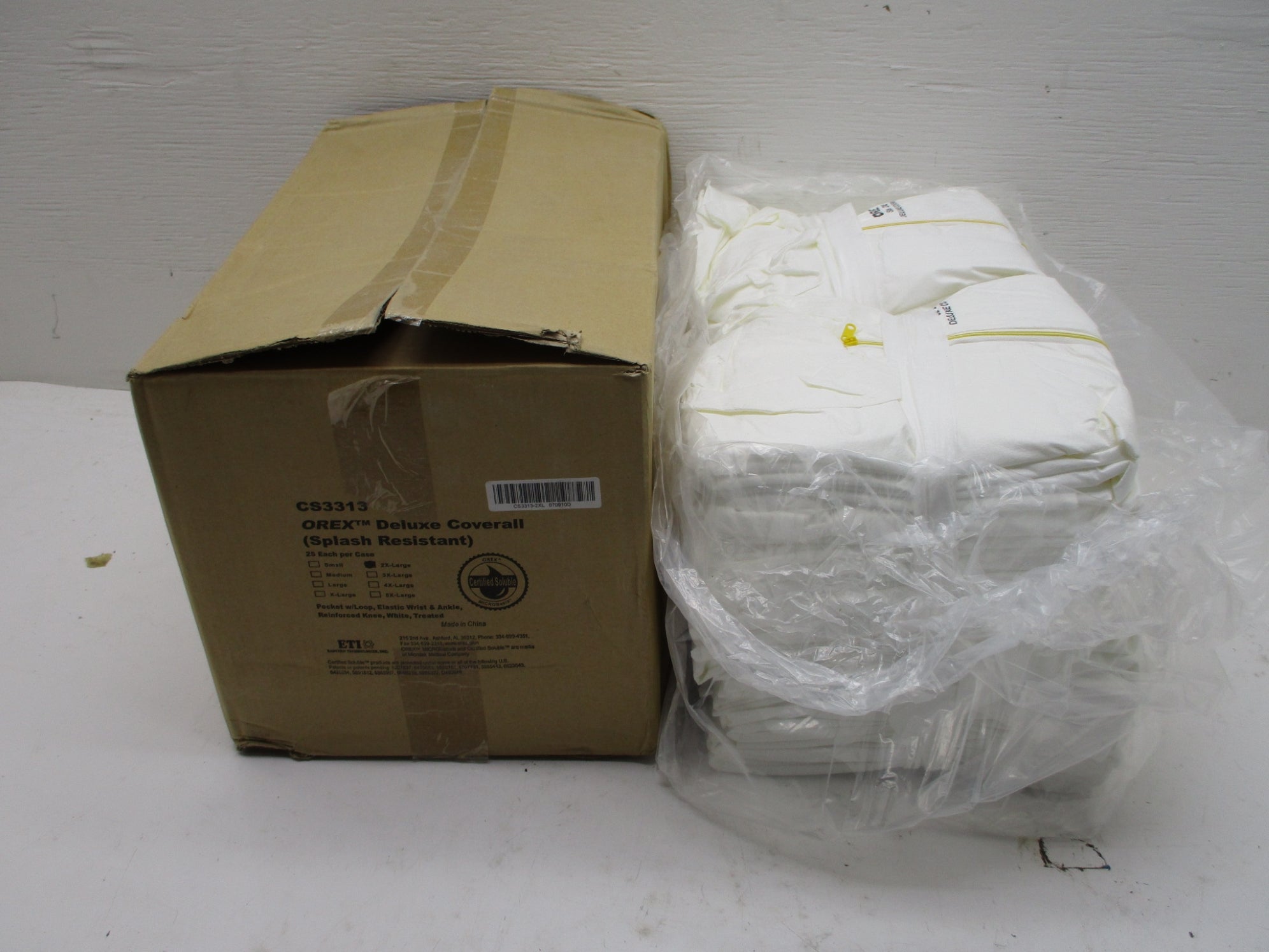 ETI CS3313-2XL OREX DELUXE COVERALL (PKG OF 25) NSMP