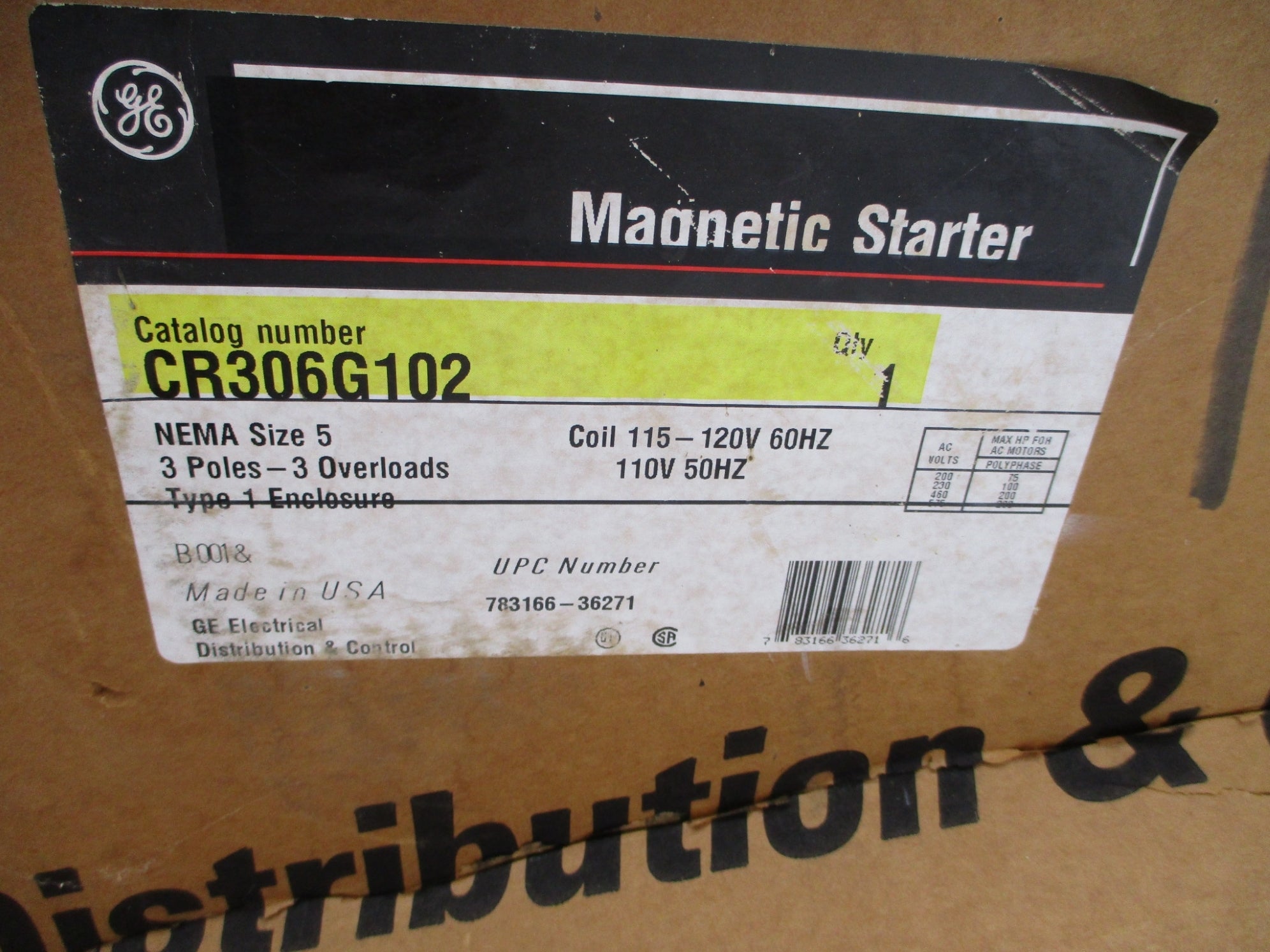 GENERAL ELECTRIC CR306G102 NSMP