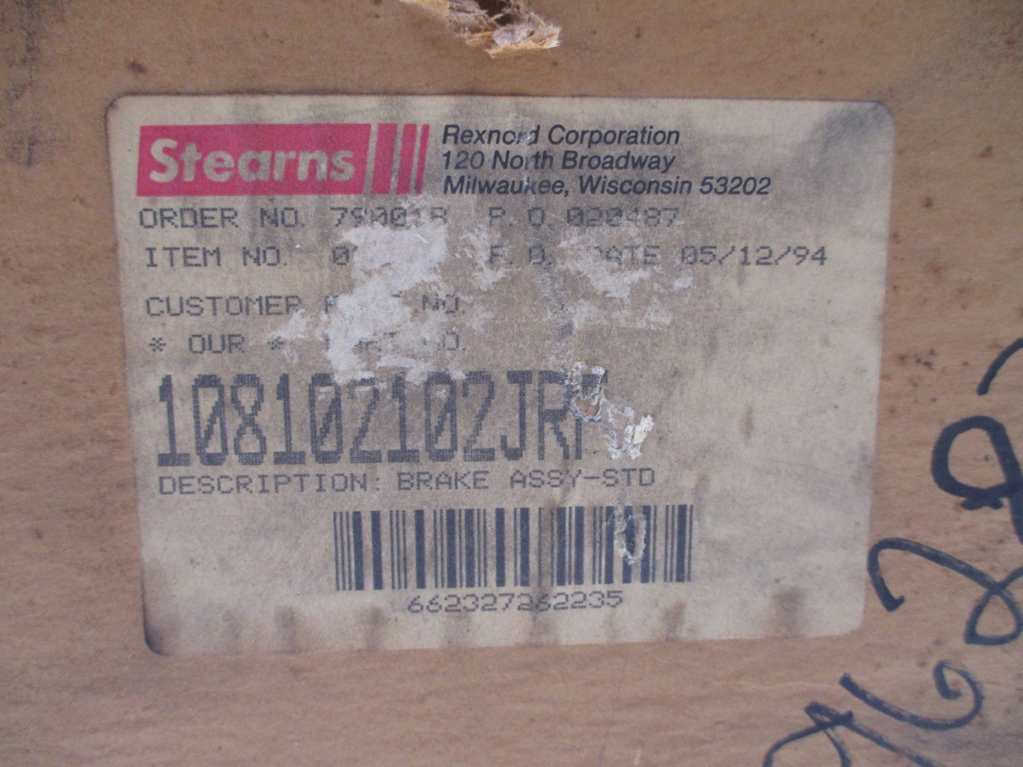 STEARNS 108102102JRF NSFS