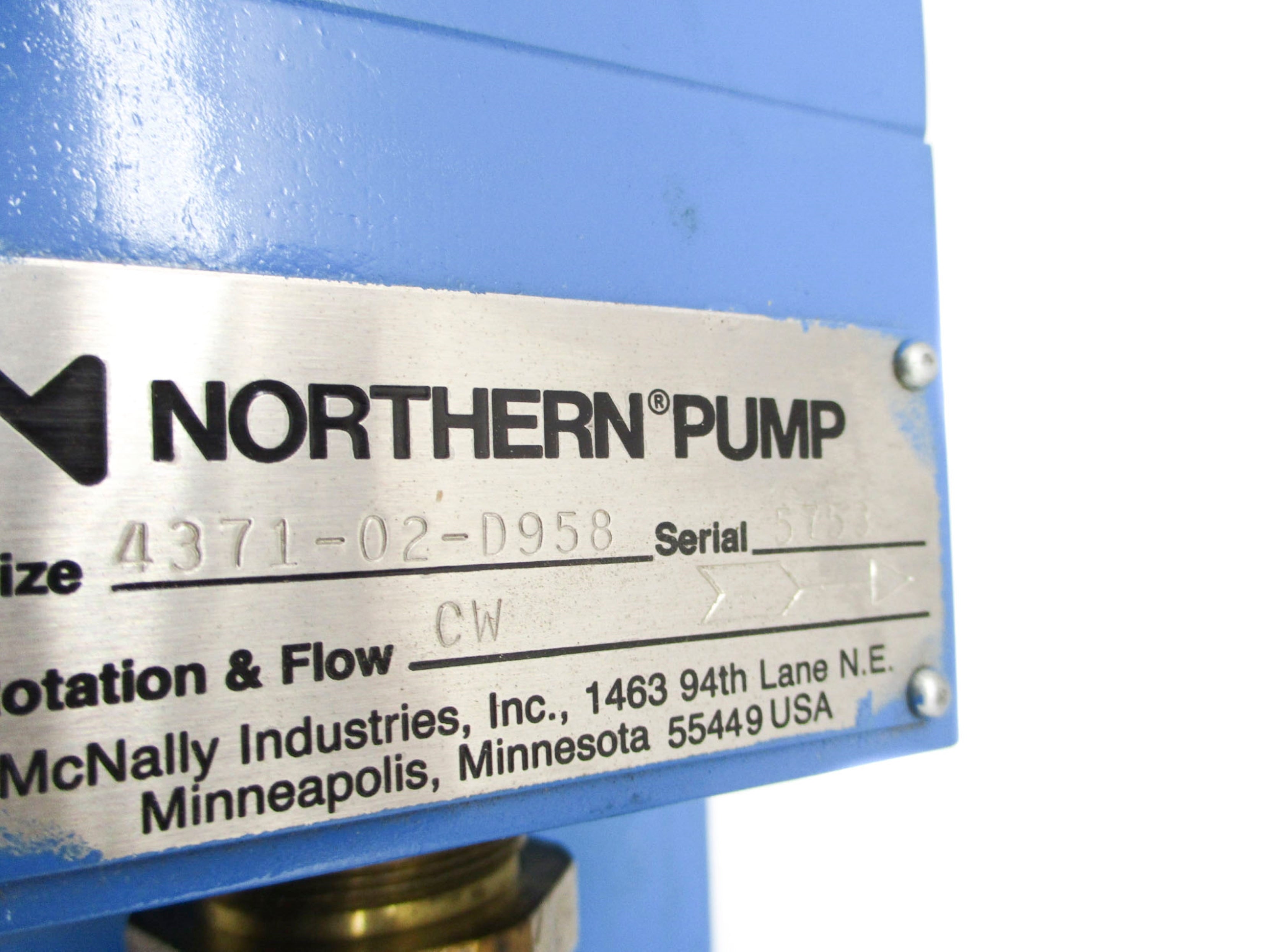 NORTHERN PUMP 4341-01-D958-4371-02-D958 NSNP