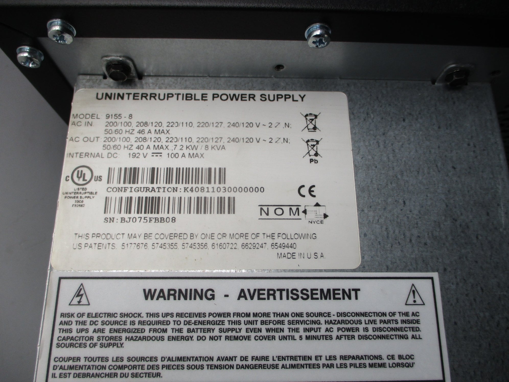 EATON 9155-8 NSMP