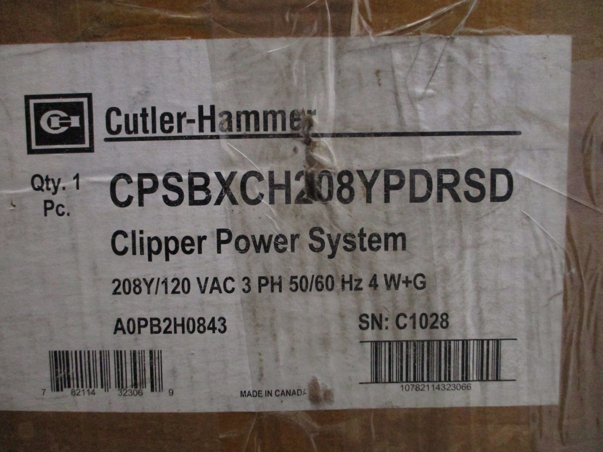 CUTLER HAMMER TVSSB CPSBXCH20BYPDRSD NSMP