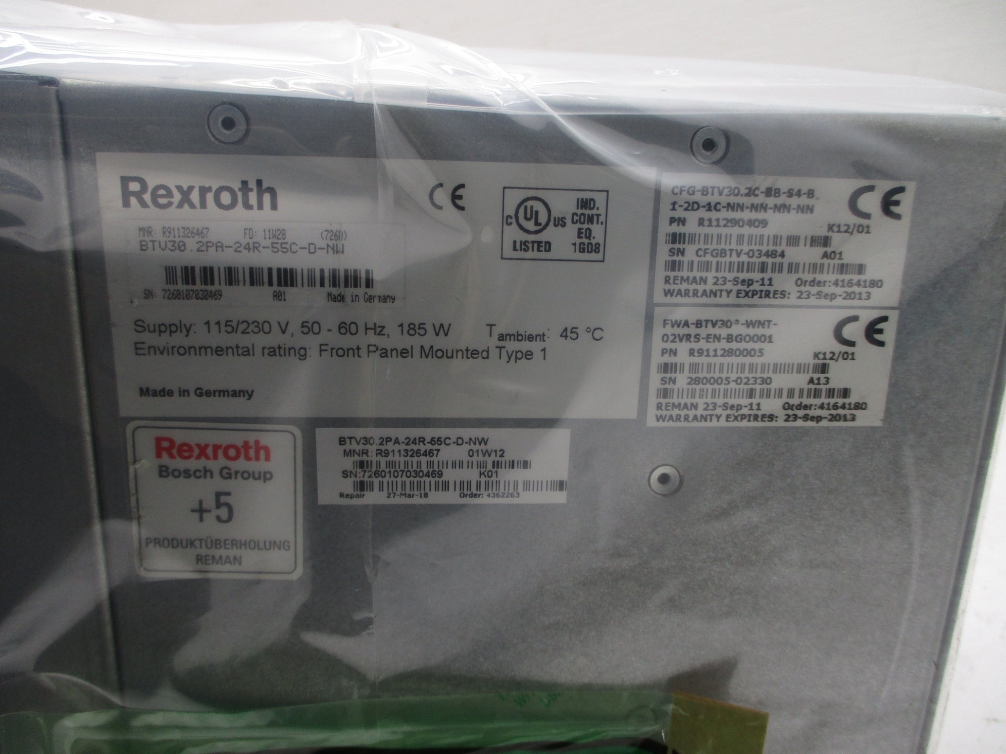 REXROTH BTV30.2PA-24R-55C-D-NW REMAN