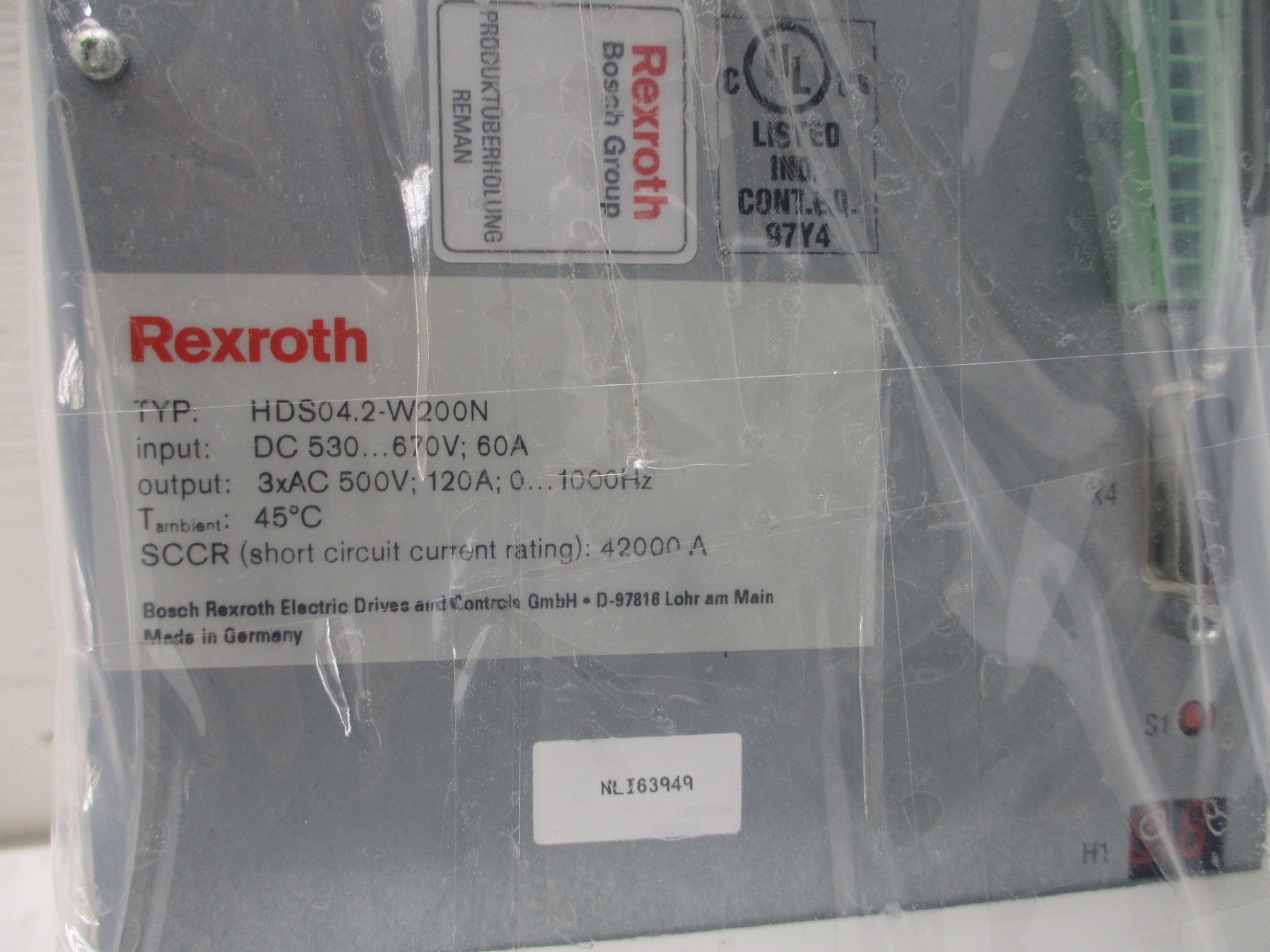 REXROTH HD504.2-W200N-H576-01-FW REMAN