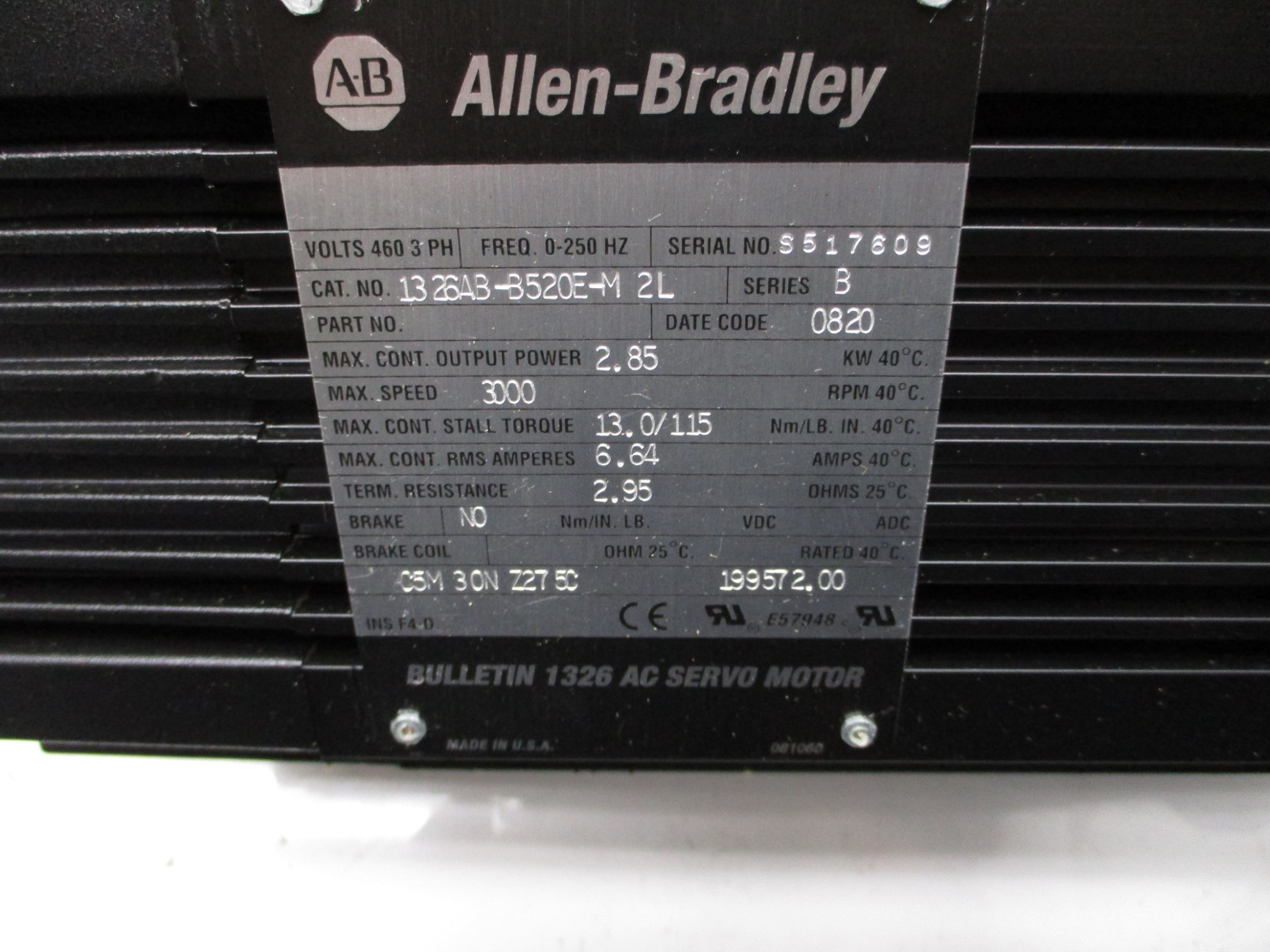 ALLEN BRADLEY 1326AB-B520E-M2L SER. B NSMP