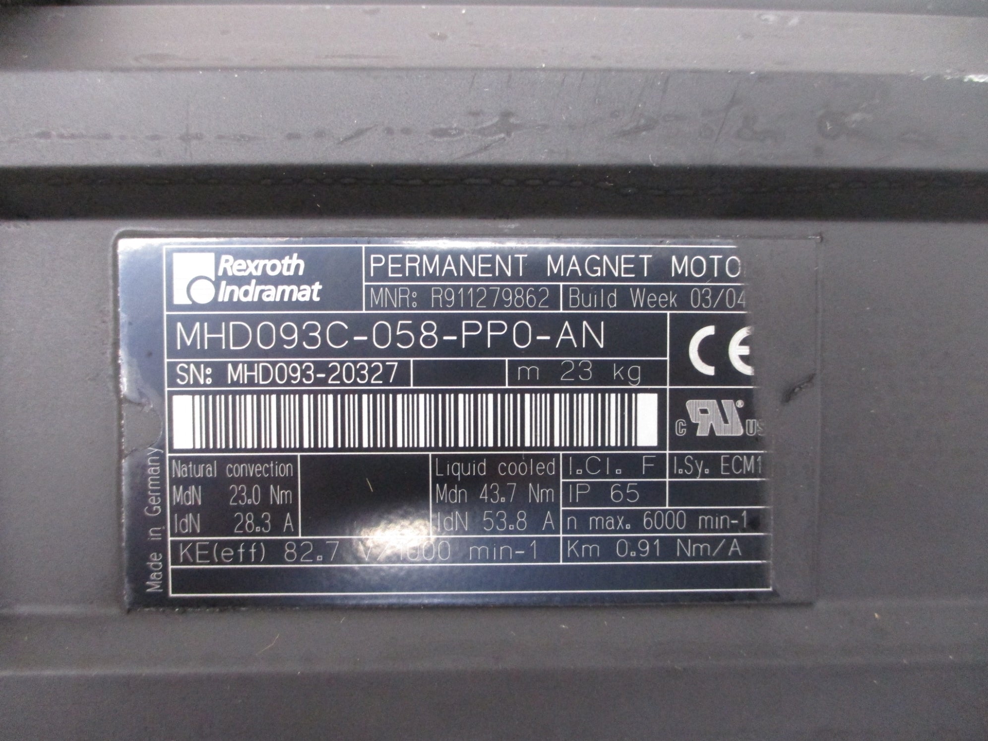 REXROTH MHD093C-058-PP0-AN R911279862 REMAN