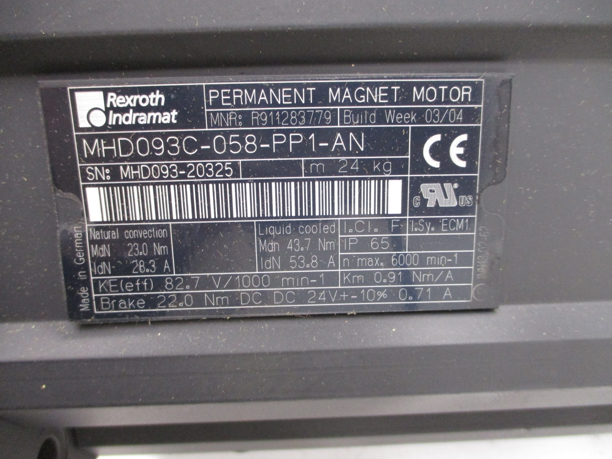 REXROTH MHD093C-058-PP1-AN R911283779 REMAN