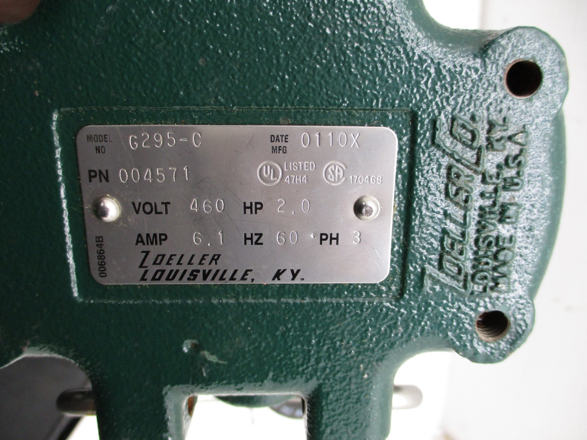 ZOELLER G295-C 004571 NSNP