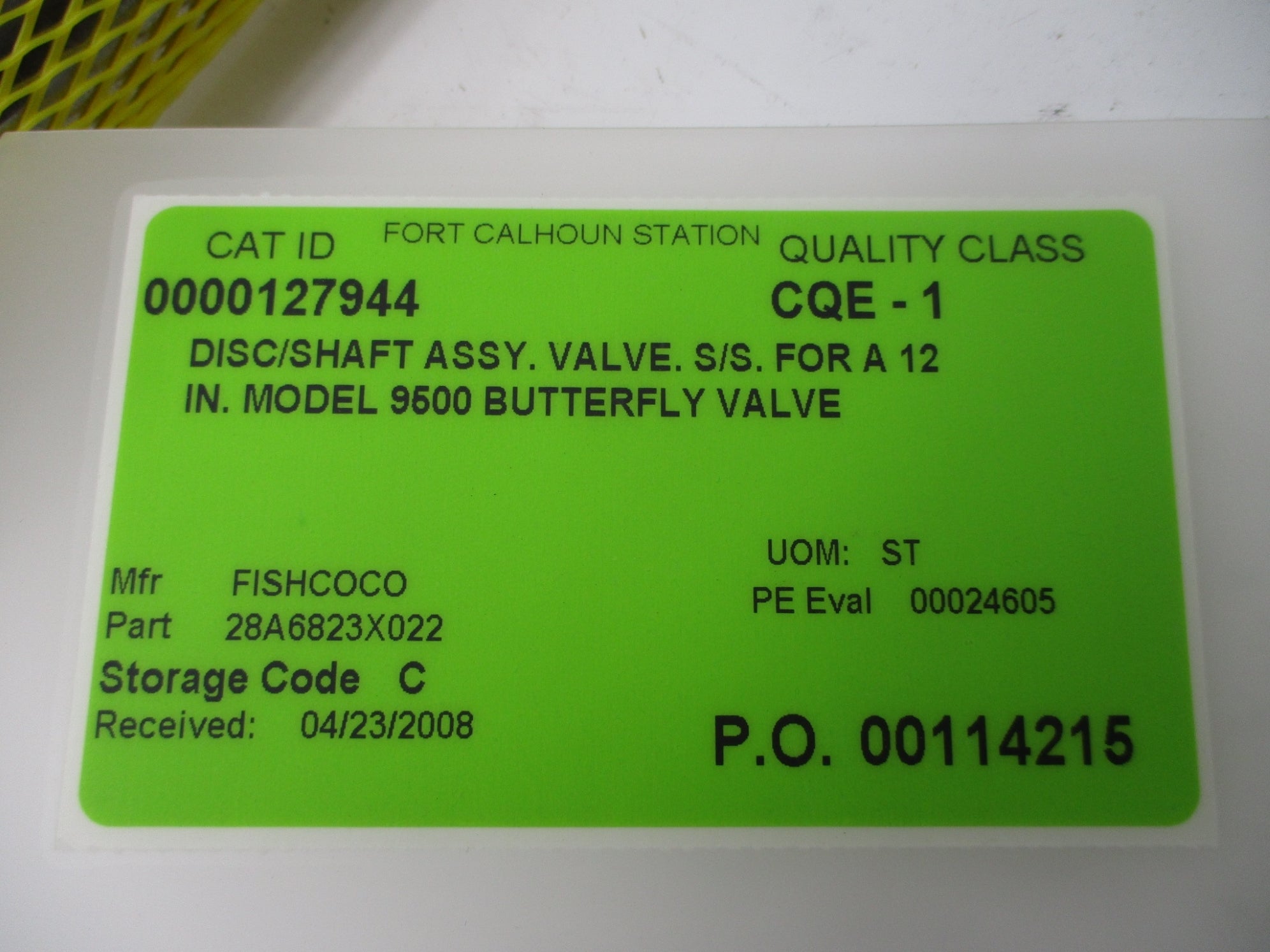 FISHER CONTROLS F29588 MODEL 9500 28A6823X022 NSNP
