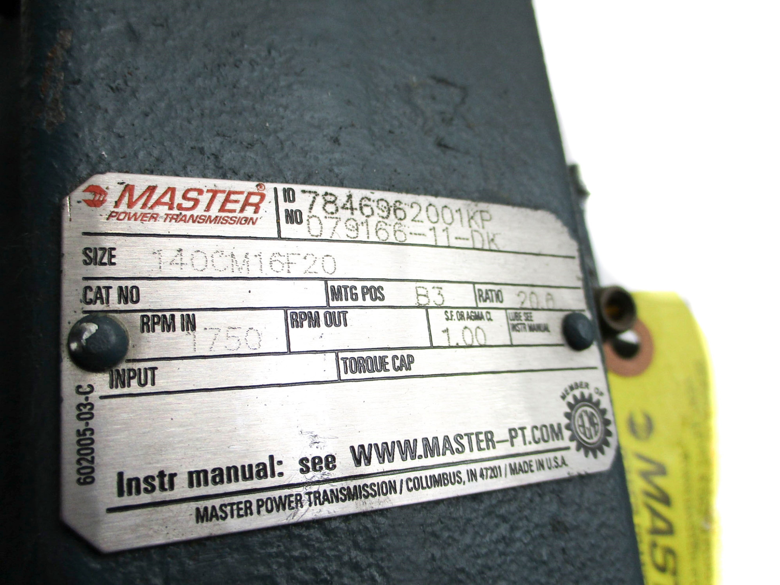 MASTER POWER 7846962001KP 140CM16F20 UNMP