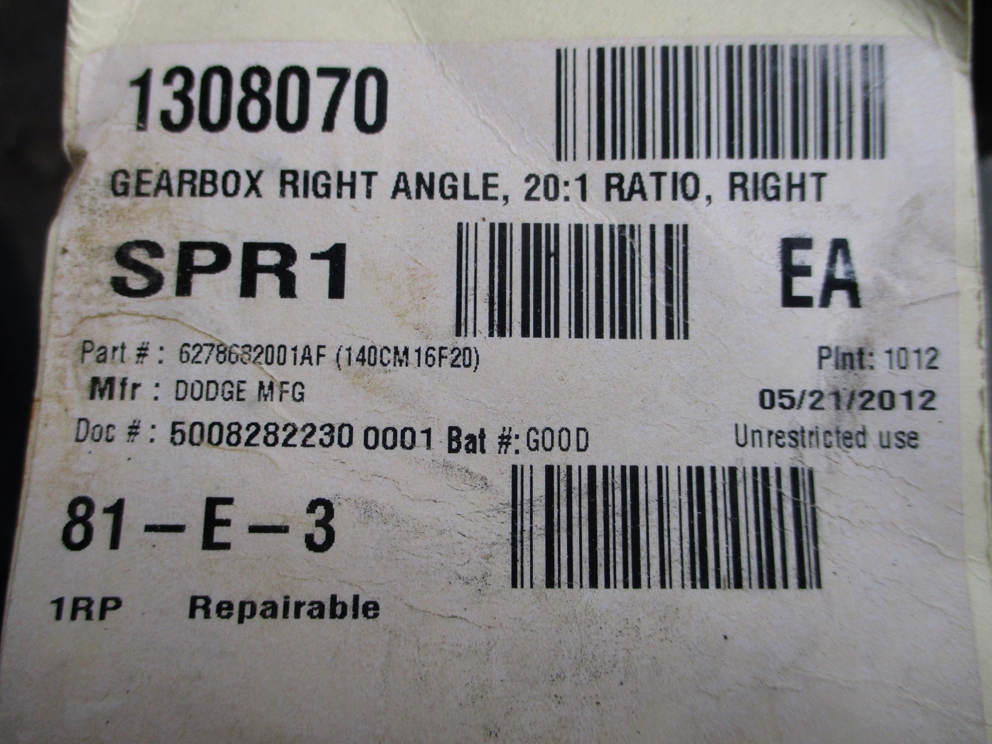 MASTER POWER 7846962001KP 140CM16F20 UNMP