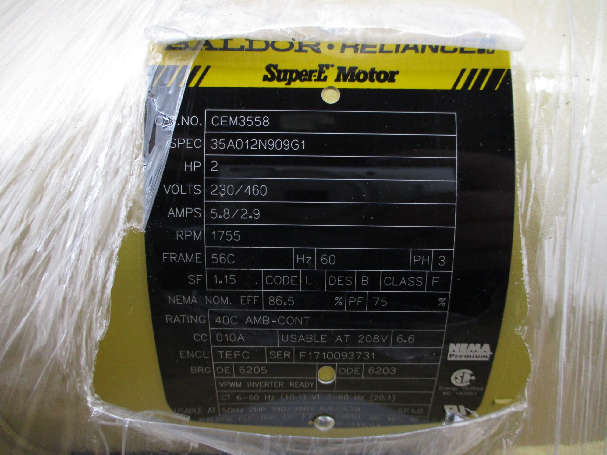 BALDOR CEM3558 NSMP